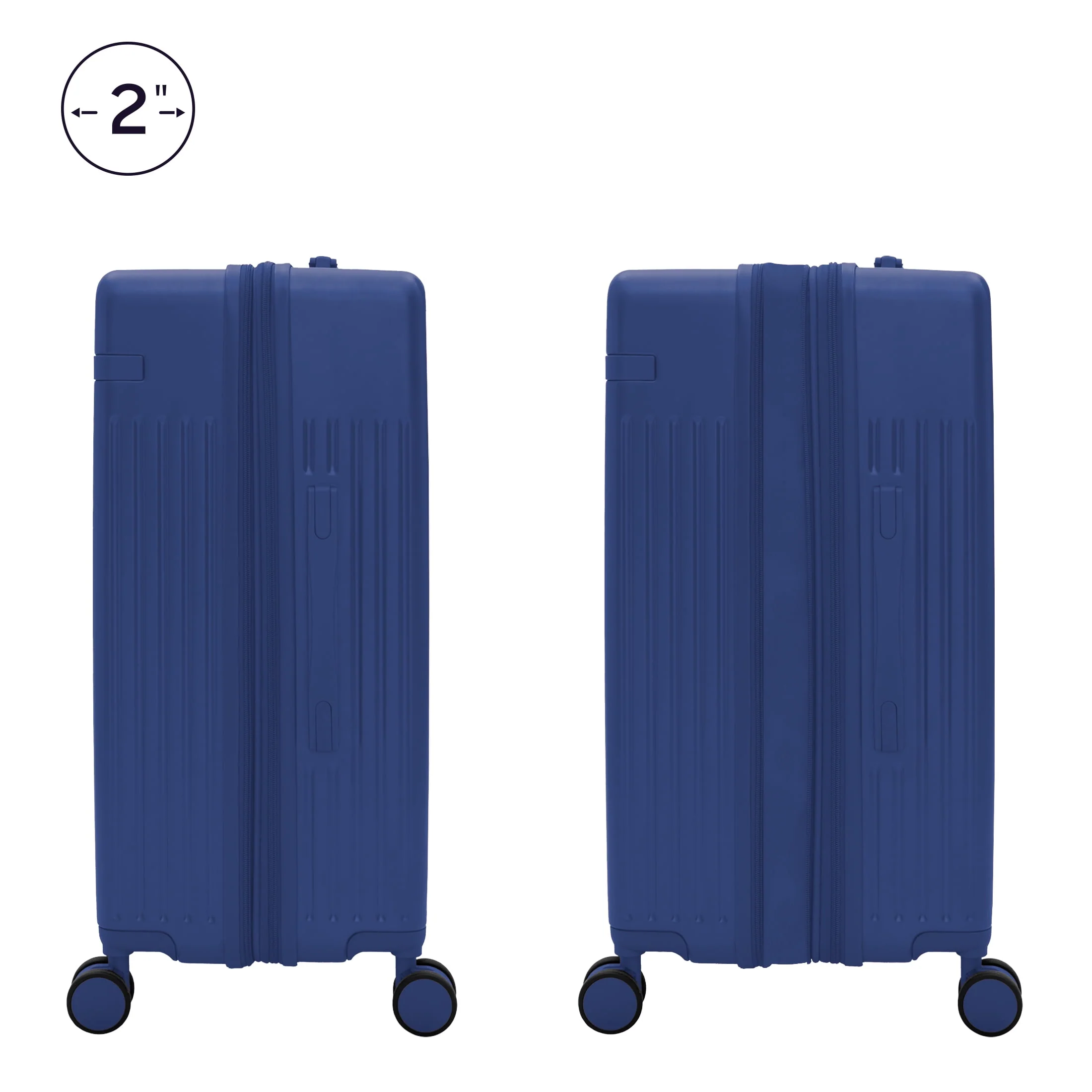iFLY Hardside Transit 28" Checked Luggage, Lightweight, Expandable, Royal Blue, Spinner Wheels - Image 6