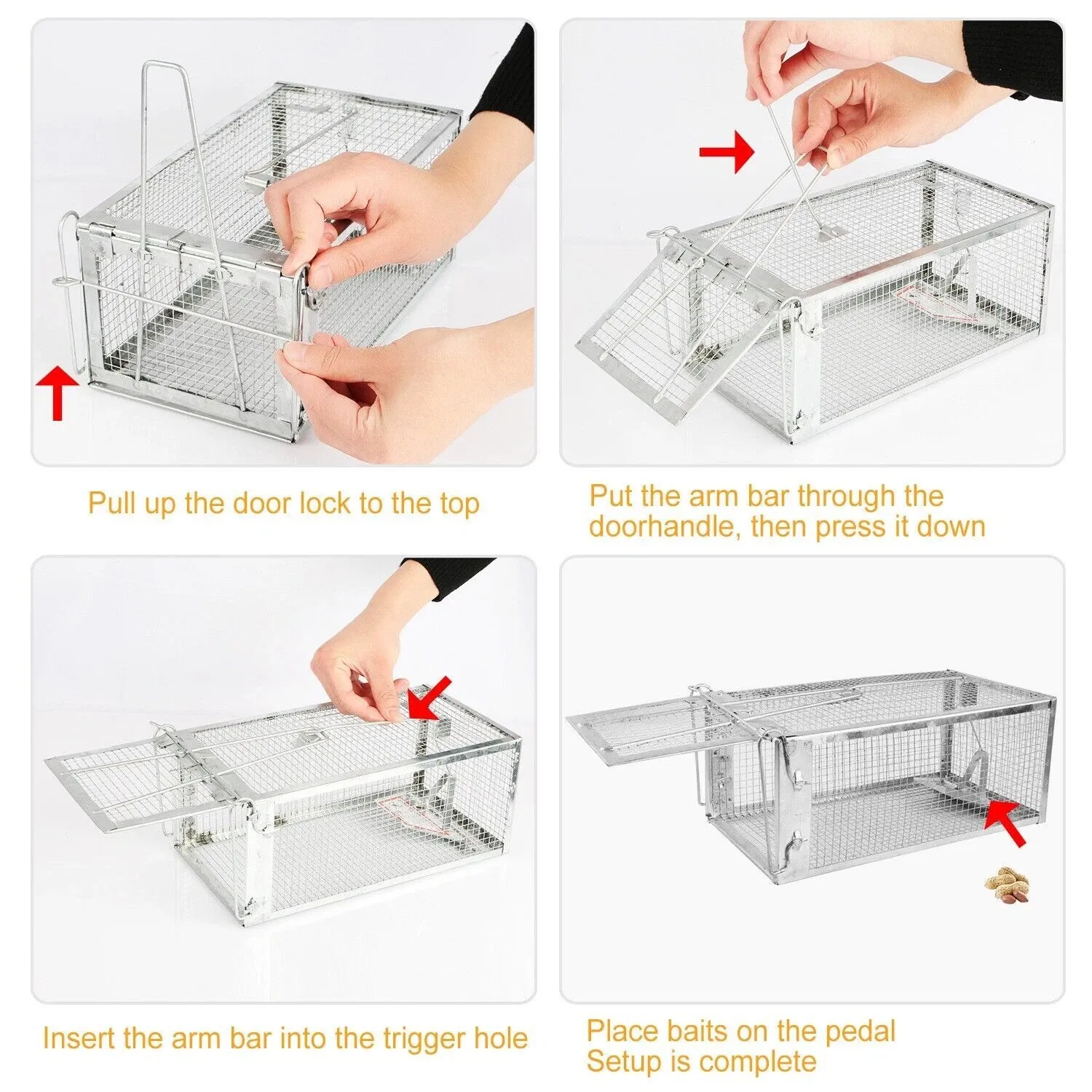 IMounTEK 1-Door Humane Live Animal Catch & Release Rodent Pest Cage Trap - Image 3