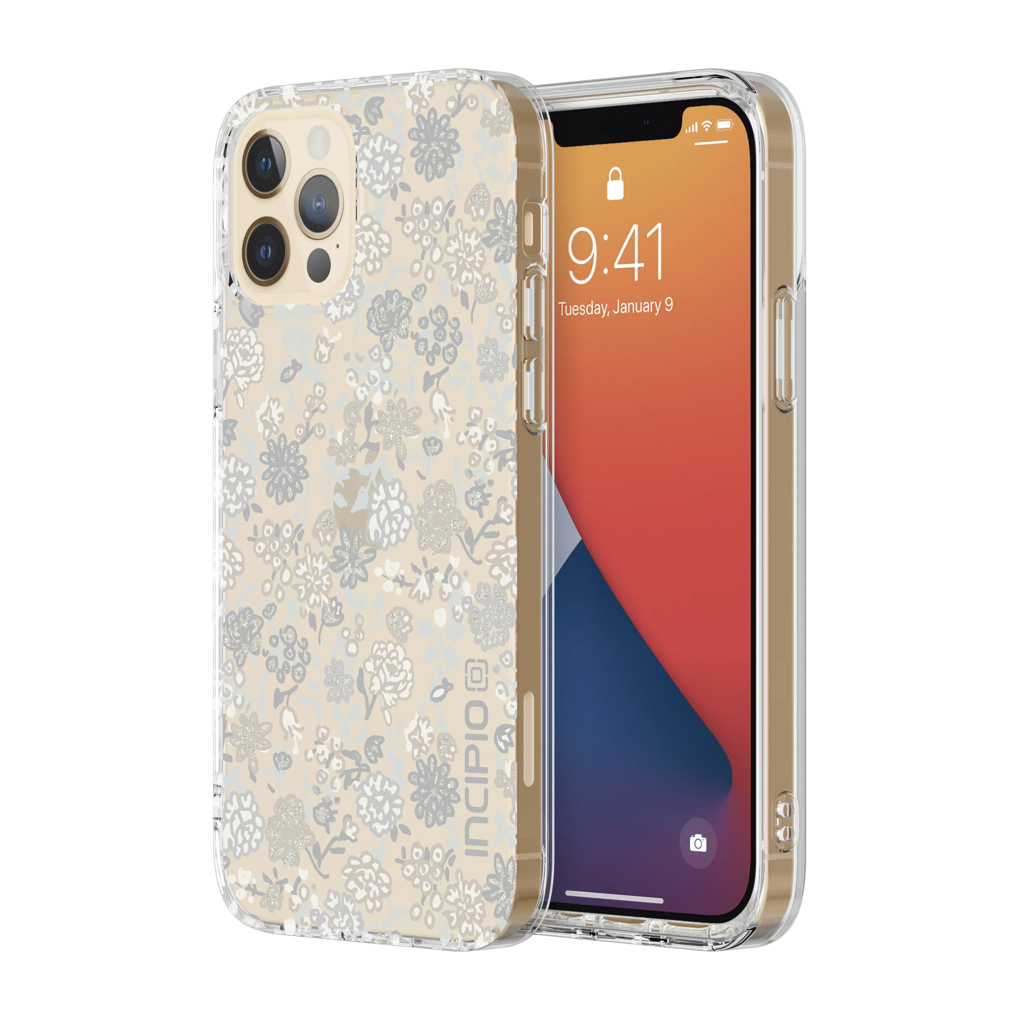 Incipio WM-IPH-2074-CCF Shockproof Bumper Cell Phone Case with 5-Foot Drop Protection, Antimicrobial TPU, Coconut Floral for Apple iPhone 12 and iPhone 12 Pro, WM-IPH-2074-CCF - Image 2