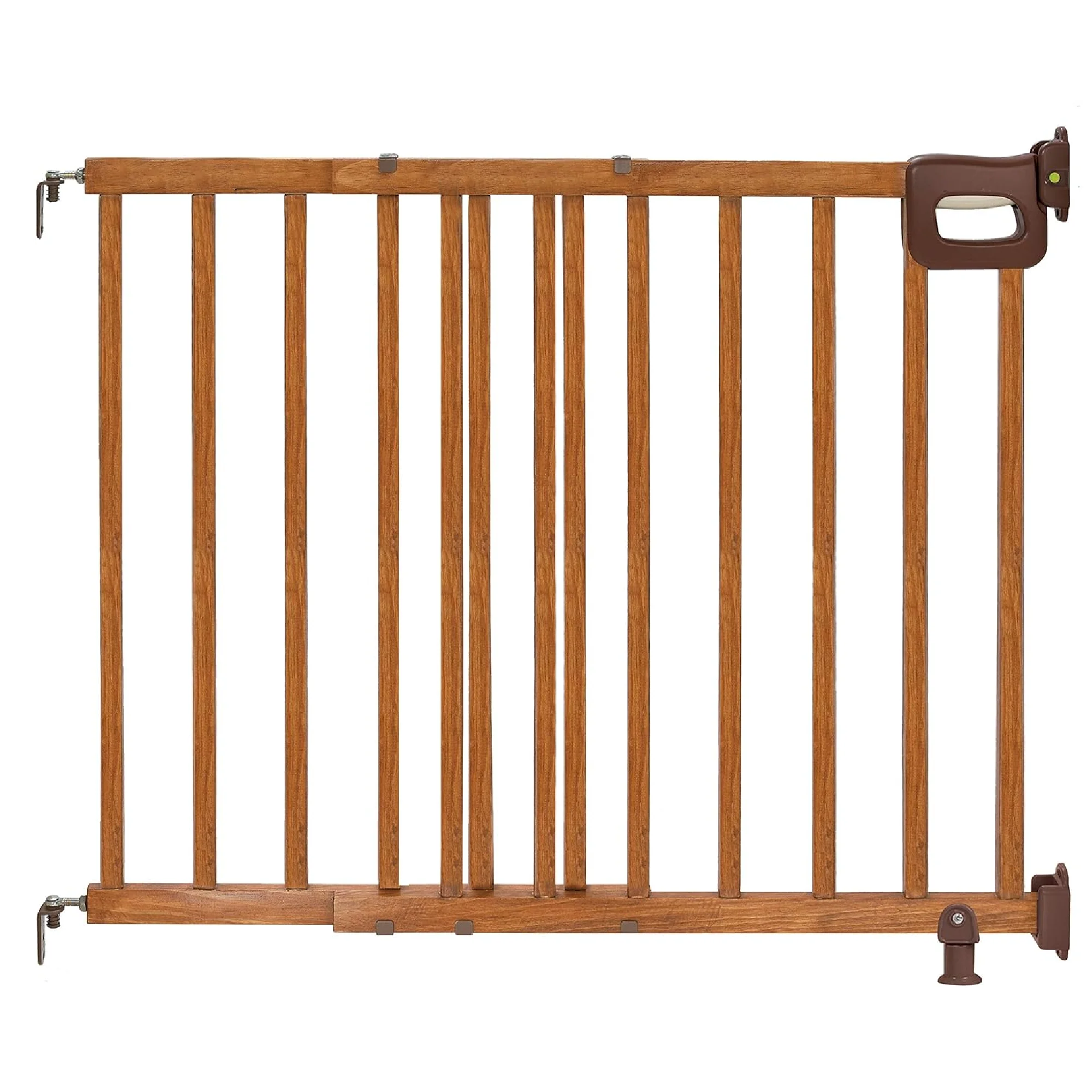 Ingenuity 7950 Wood Banister & Stair Safety Pet and Baby Gate, 32"-48" Wide, 33" Tall, Install Banister to Banister or Wall, Banister and Hardware Mounts - Cherry