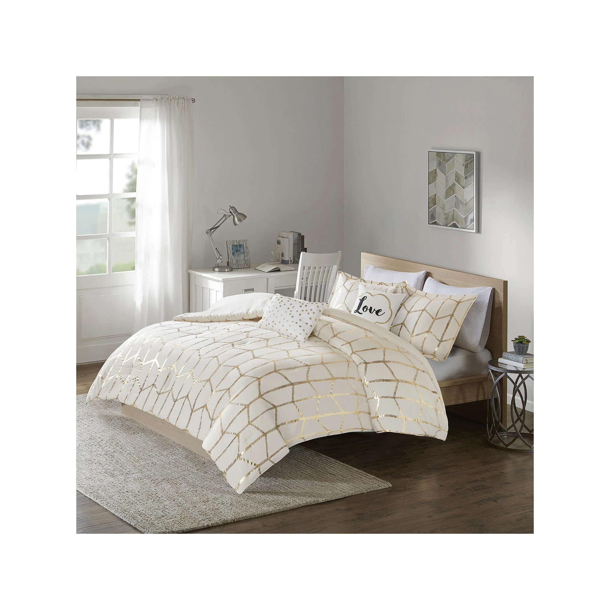 Intelligent Design KHLOE T TXL CS - White White - Twin-Twin Xl - Image 2