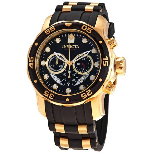 Invicta 6981 Men's 6981 Pro Diver Analog Swiss Chronograph Polyurethane Watch, Black