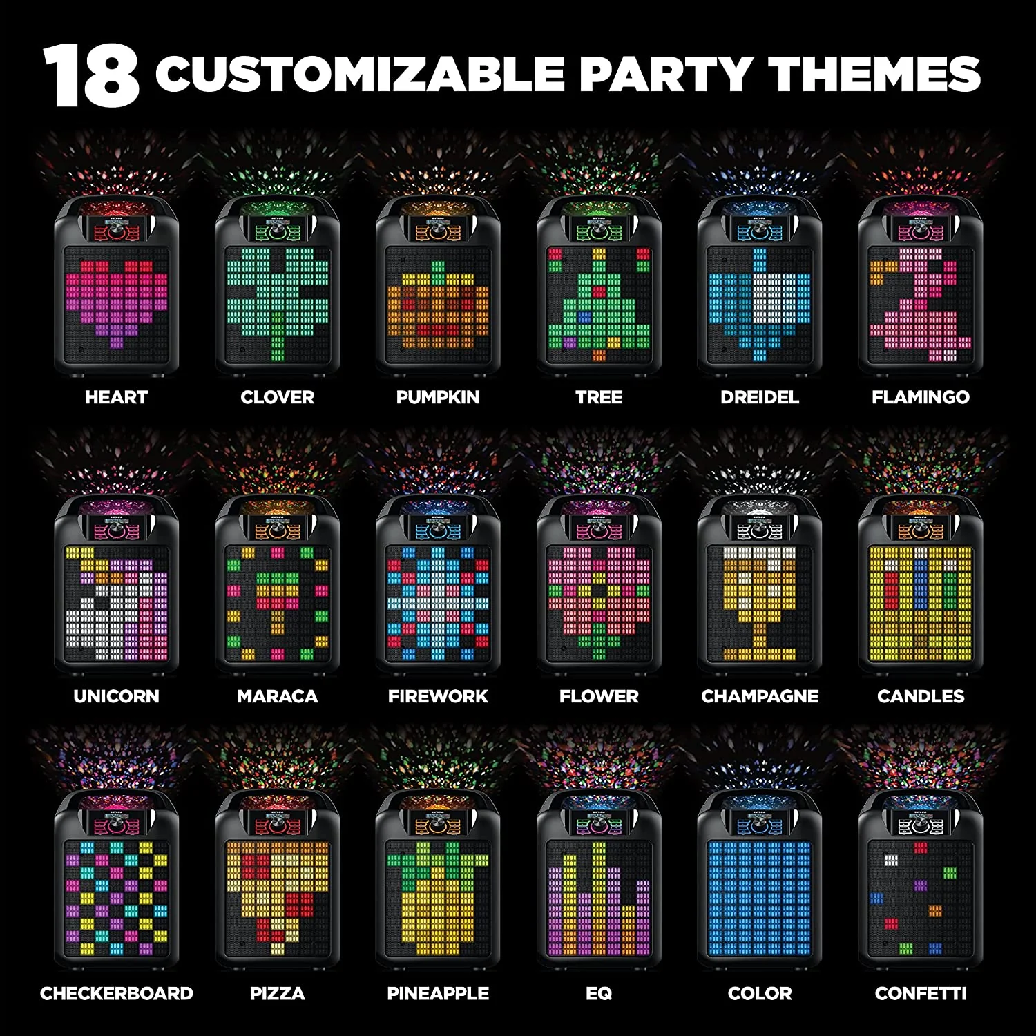 ION Party Rocker Max 2 Portable Bluetooth Party Speaker with Karaoke Microphone Lights and Radio for Halloween - Image 3