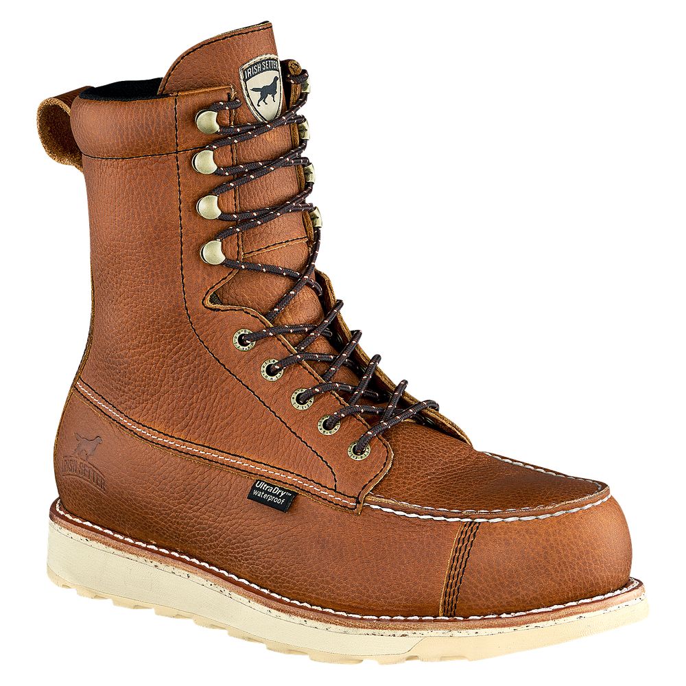 Irish Setter Wingshooter ST Waterproof Composite Toe Work Boots for Men Amber 12W