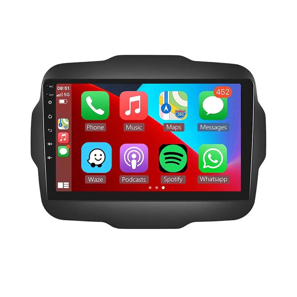 iSpchen Jeep Renegade 2015-2020 Car Radio Stereo, Black - Image 2