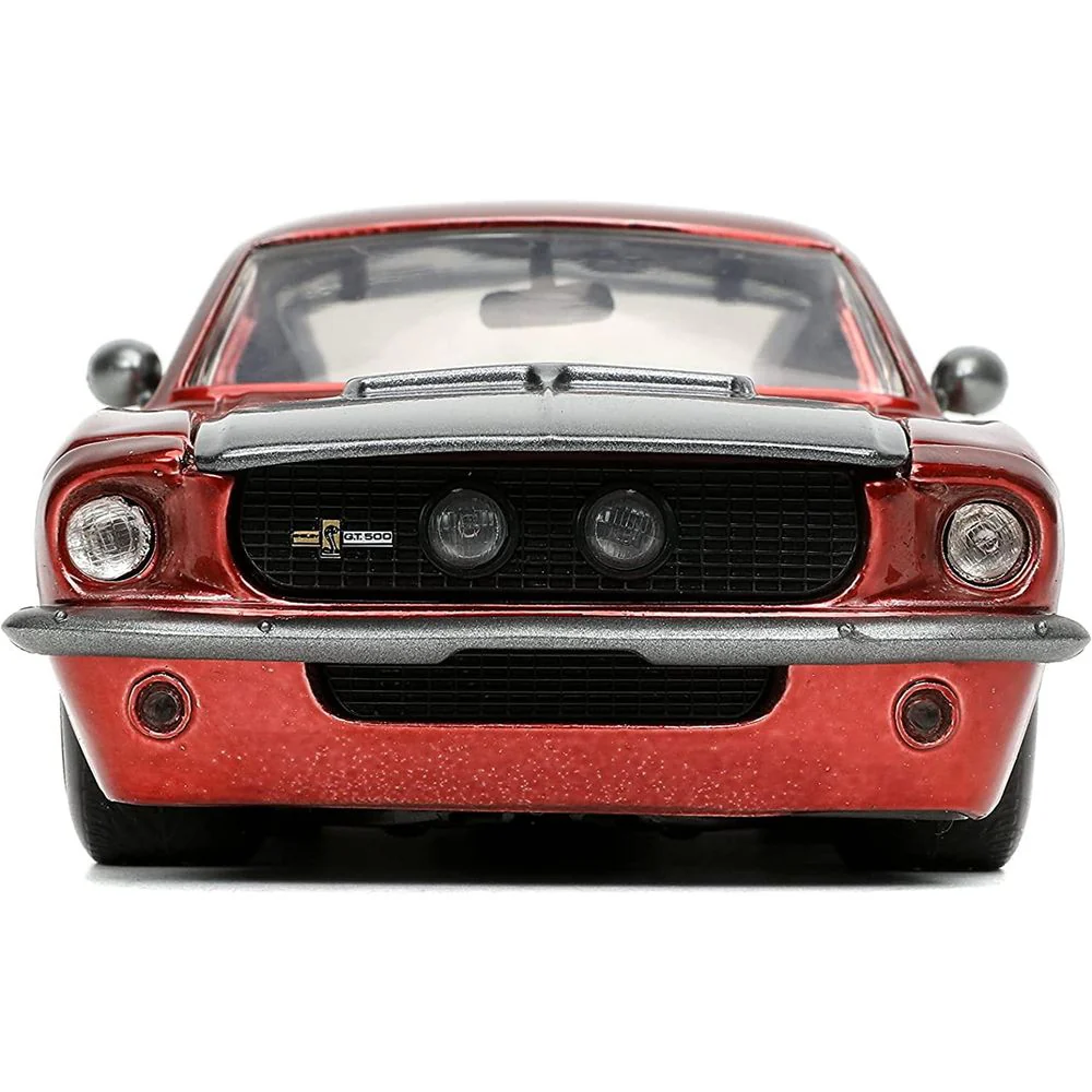 Jada Toys 1967 Ford Mustang Shelby GT500 Diecast Model Car with Star Lord Figure, 1:24 Scale, Red and Gray Metallic, 32915 - Image 2
