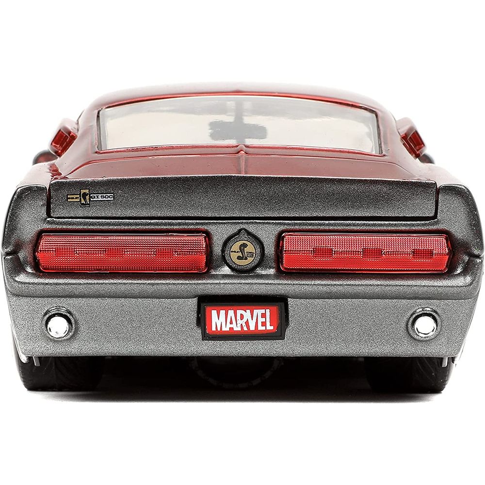 Jada Toys 1967 Ford Mustang Shelby GT500 Diecast Model Car with Star Lord Figure, 1:24 Scale, Red and Gray Metallic, 32915 - Image 4