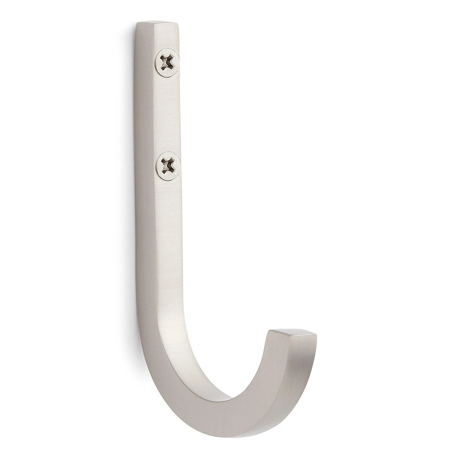 Jarwin Modern Brass Single Hook - Brushed Nickel