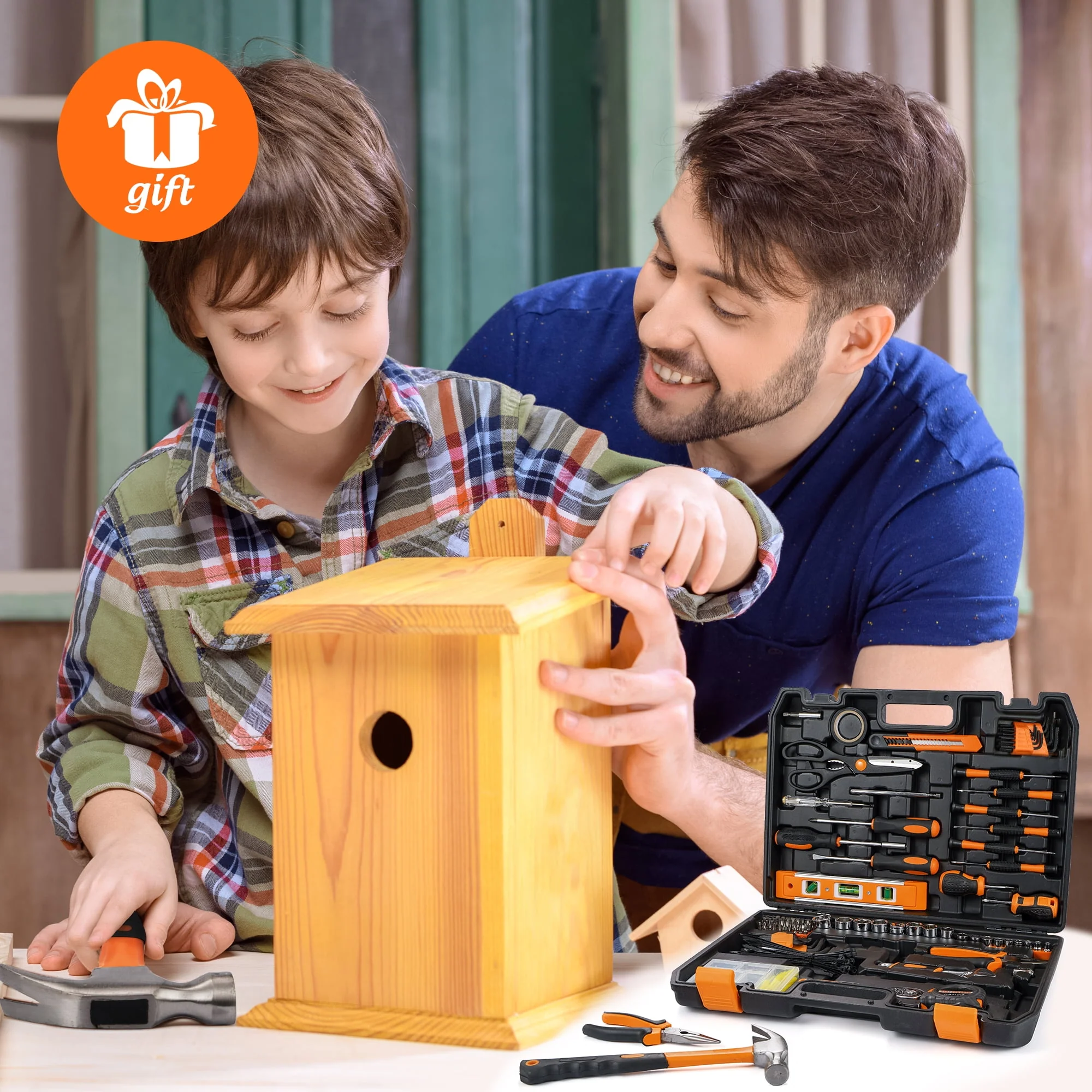 Jellas 242-Piece Mechanics Tool Set with Plastic Toolbox, Durable Forged Steel Hand Tools for Home Improvement and DIY Projects - Image 2