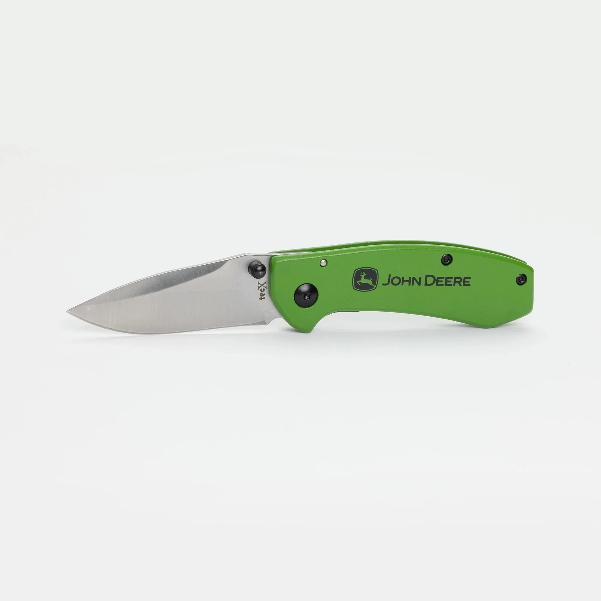 John Deere TecX Folding Pocket Knife Gift Set, 420 Stainless Steel Drop-Point Blade, John Deere Green Handle, Bonus Paracord Survival Bracelet, Collectible Gift Tin, DEERE4 - Image 2