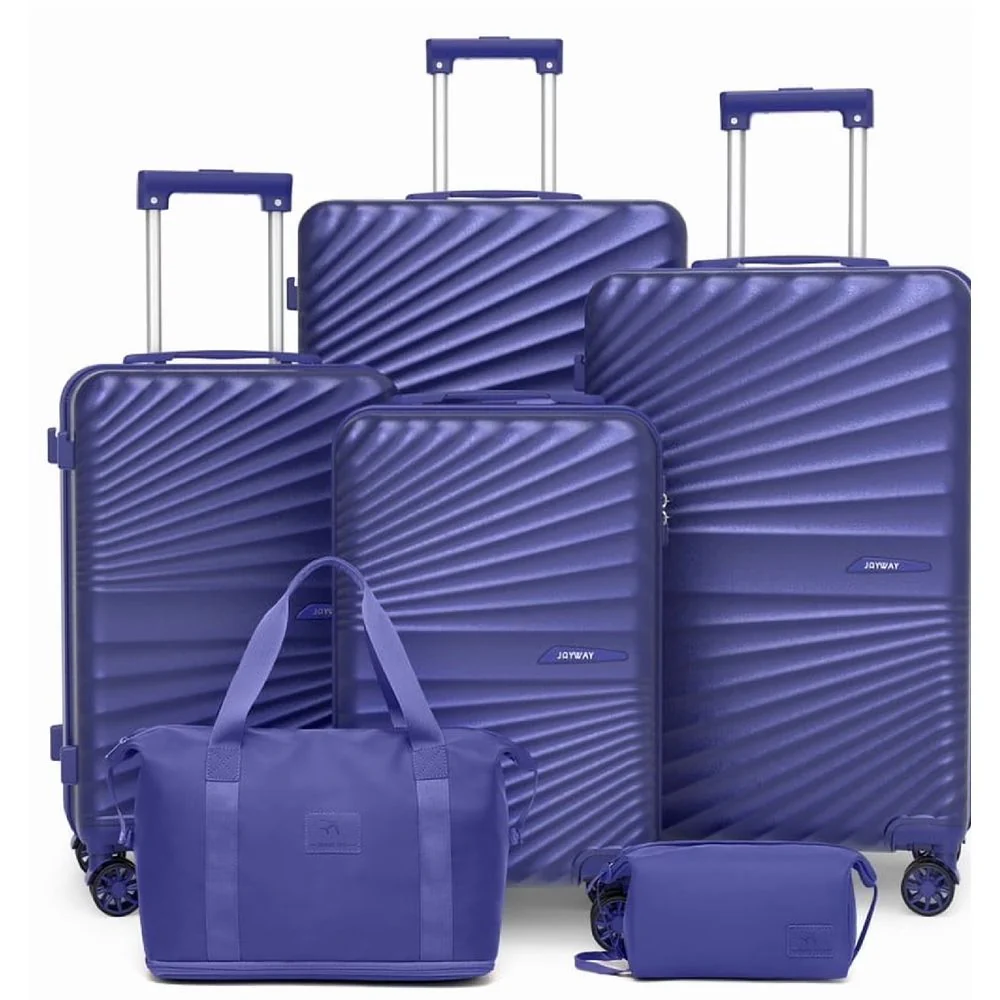 Joyway TR-008 Hard Side 5-Piece Set &TSA Lock, Blue