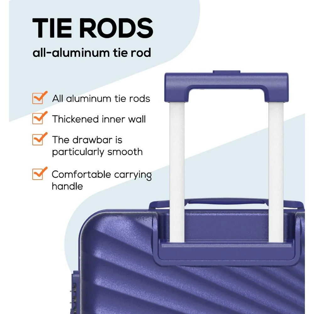 Joyway TR-008 Hard Side 5-Piece Set &TSA Lock, Blue - Image 3