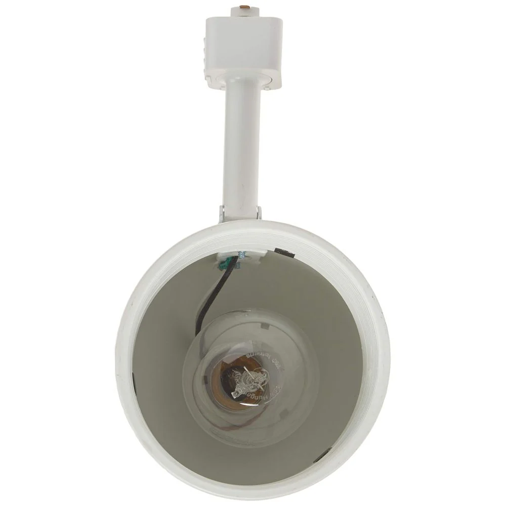 Juno Lighting R502W White Round Back Cylinder Track Lighting Head, 75 Watt, 120V, Steel Housing - Image 3