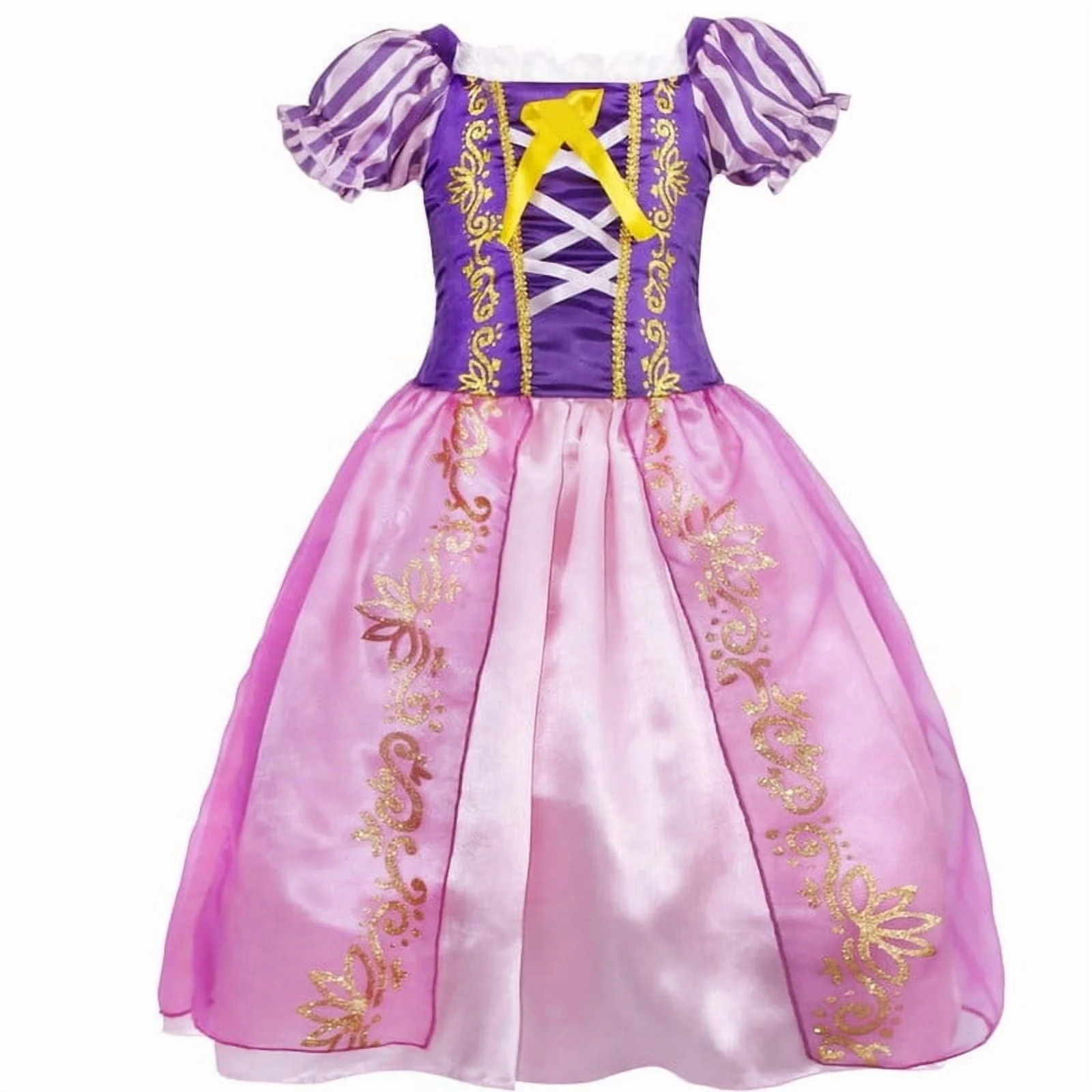 Jurebecia Princess Dress for Girls Fancy Costume up Birthday Christmas Halloween Cosplay Carnival, Purple, 4T - Image 4