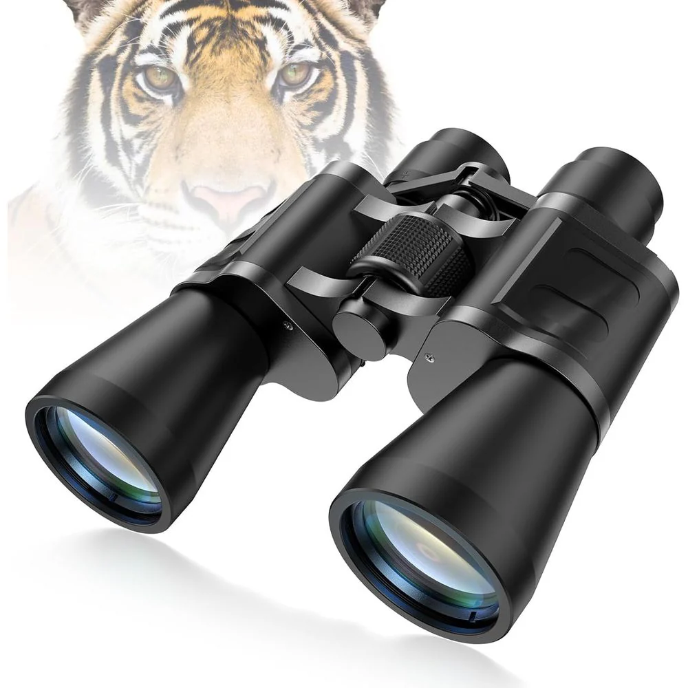 Juyafio 45449 12x50 Binoculars, High Magnification, FMC BAK4 Prism Lens, Black