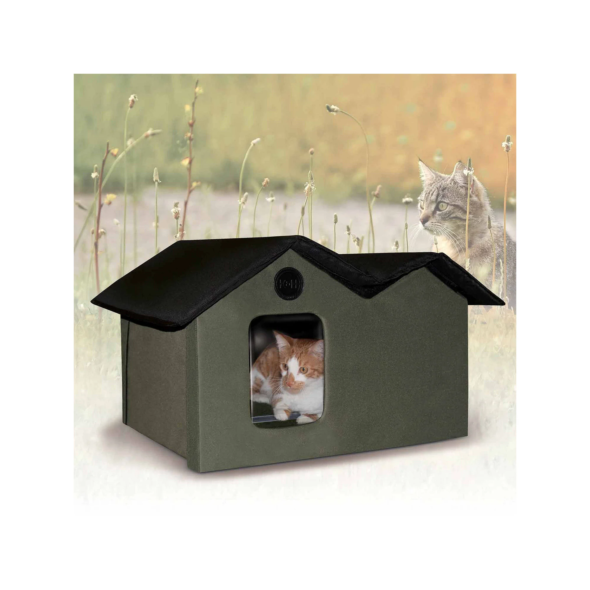 K&H Pet Products 3971 Outdoor Heated Kitty House Extra-Wide Unheated - Image 4