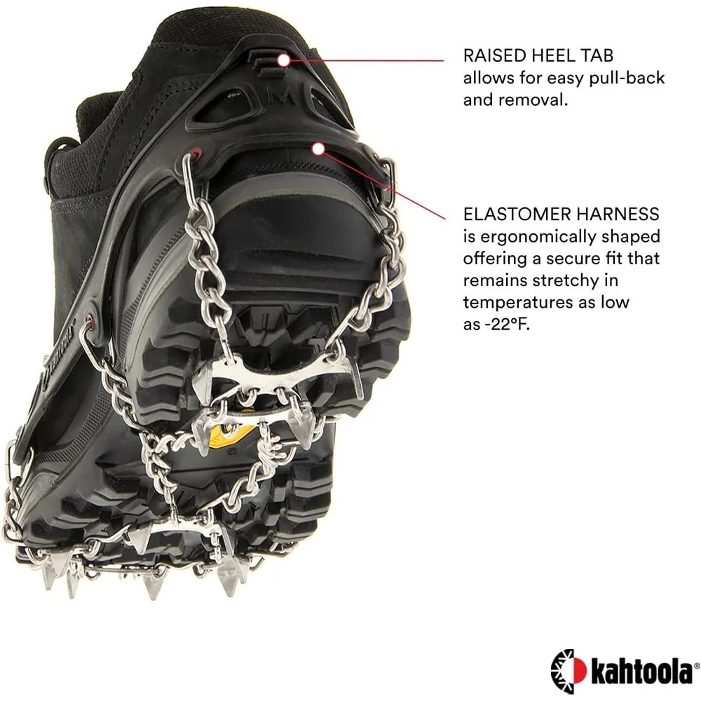 Kahtoola MICROspikes Footwear Traction, Black, Size L - Image 2