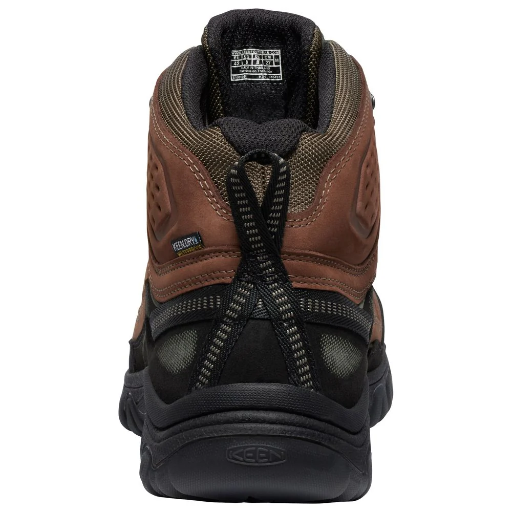 KEEN 1028988 Targhee IV Mid Waterproof Hiking Boots for Men - Bison/Black - 12M - Image 8