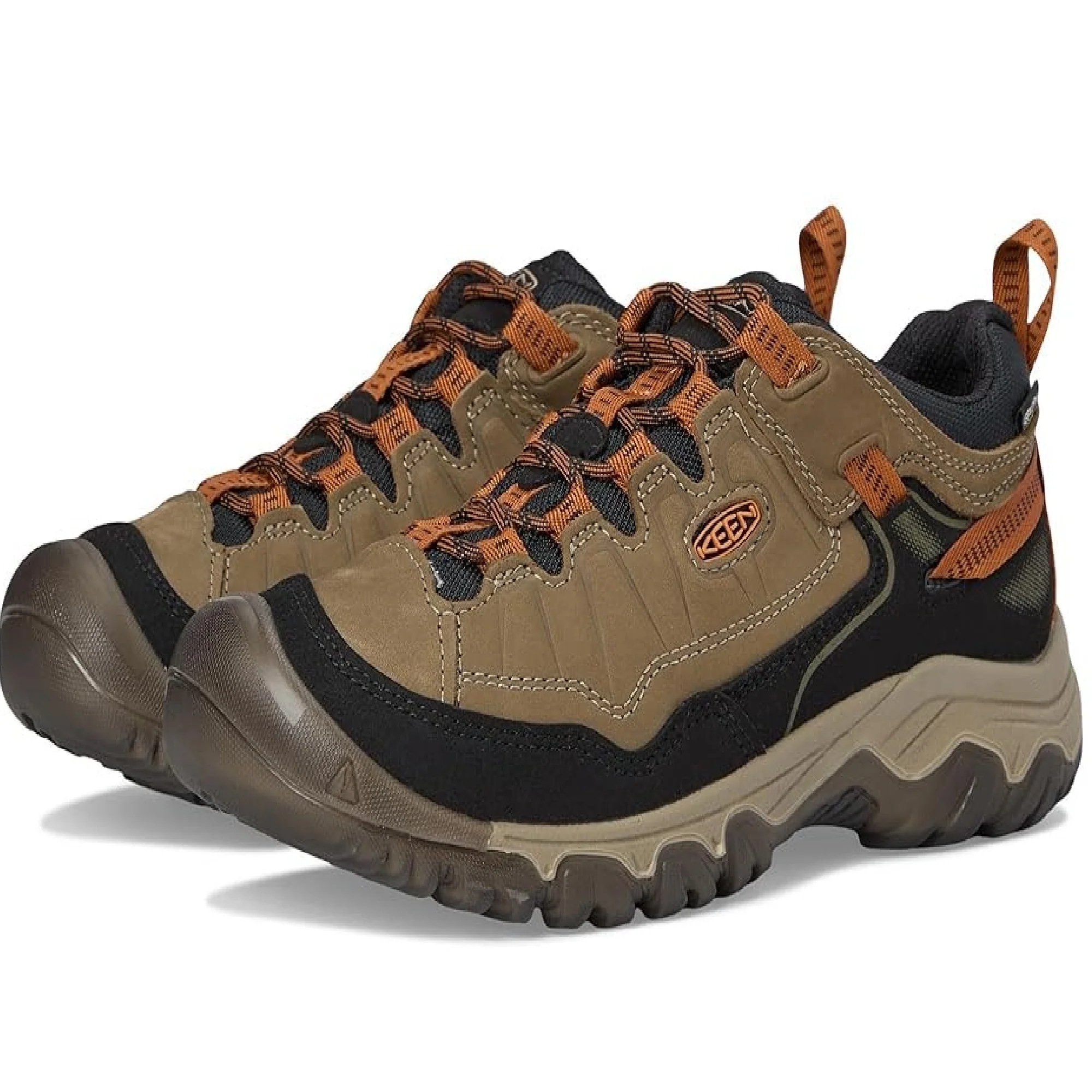 KEEN 1030692 Targhee IV Waterproof Hiking Shoes for Men - Sea Turtle/Roasted Pecan - 10.5W