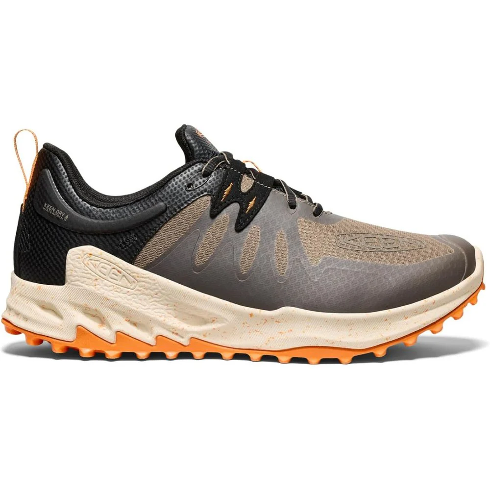 KEEN 1030740 Zionic Waterproof Hiking Shoes for Men, 11.5M, Brindle/Bright Marigold