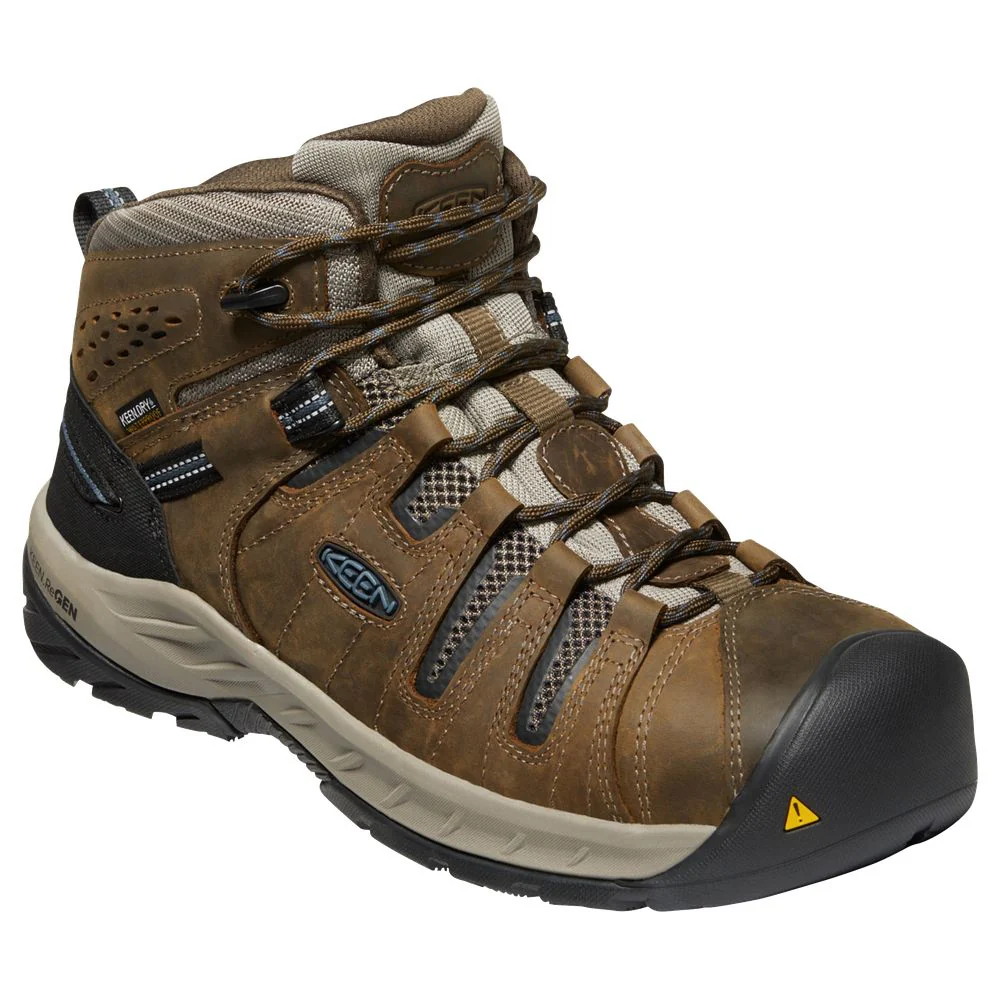 Keen Utility 1023237 Men's Flint II Waterproof Steel Toe Work Boots, 9.5W Cascade Brown