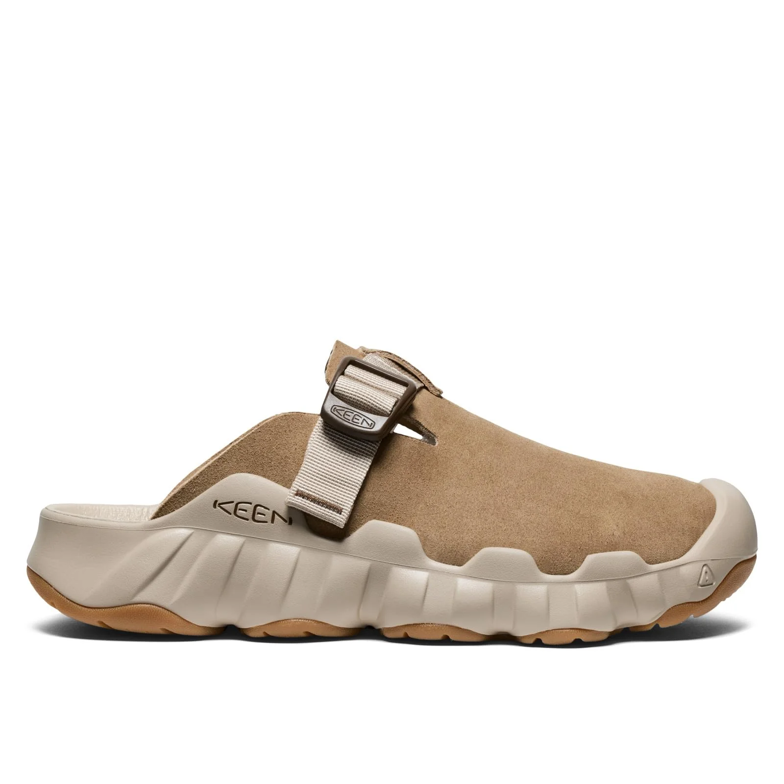 KEEN Hyperport Clog Leather Men's Slip-On Shoes, Adjustable Fit, Premium LWG-Certified Leather Upper, High-Traction Rubber Outsole, Cornstalk/Plaza Taupe, Size 11 Medium, 1030763 - Image 2