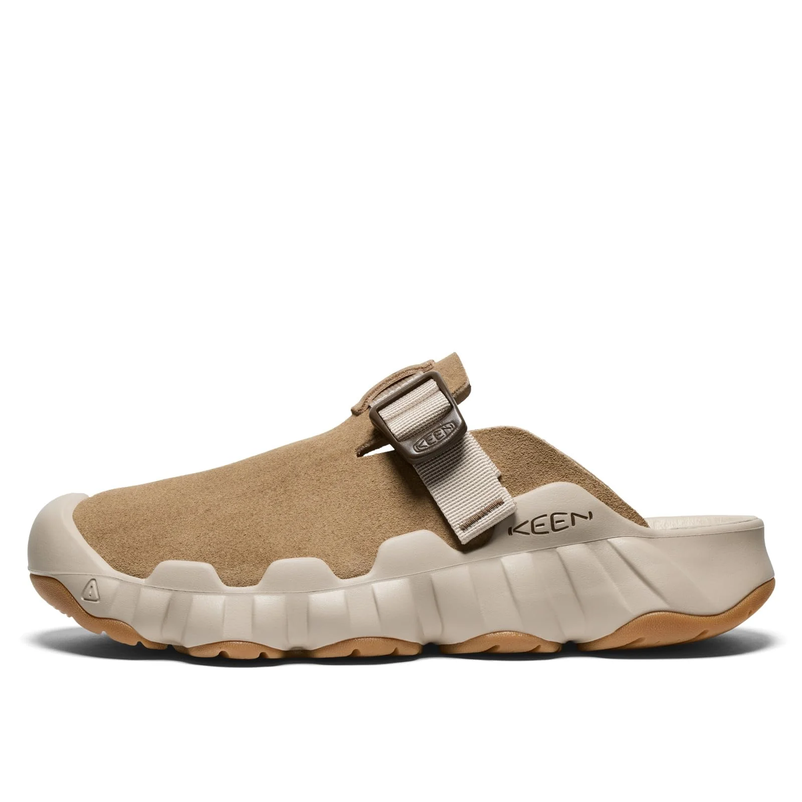 KEEN Hyperport Clog Leather Men's Slip-On Shoes, Adjustable Fit, Premium LWG-Certified Leather Upper, High-Traction Rubber Outsole, Cornstalk/Plaza Taupe, Size 11 Medium, 1030763 - Image 3