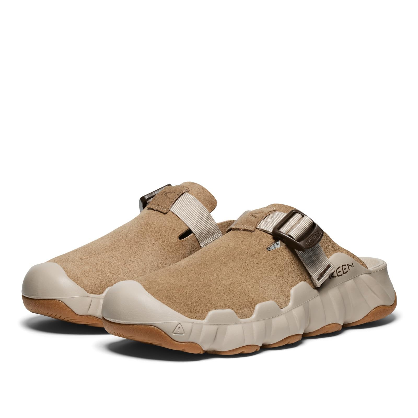 KEEN Hyperport Clog Leather Men's Slip-On Shoes, Adjustable Fit, Premium LWG-Certified Leather Upper, High-Traction Rubber Outsole, Cornstalk/Plaza Taupe, Size 11 Medium, 1030763 - Image 4