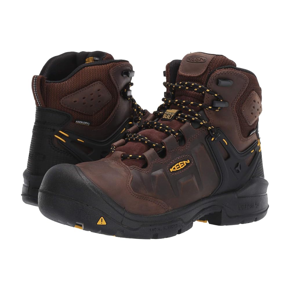 KEEN Utility Dover Waterproof Carbon Toe Work Boots - Dark Earth - 10W - Image 7