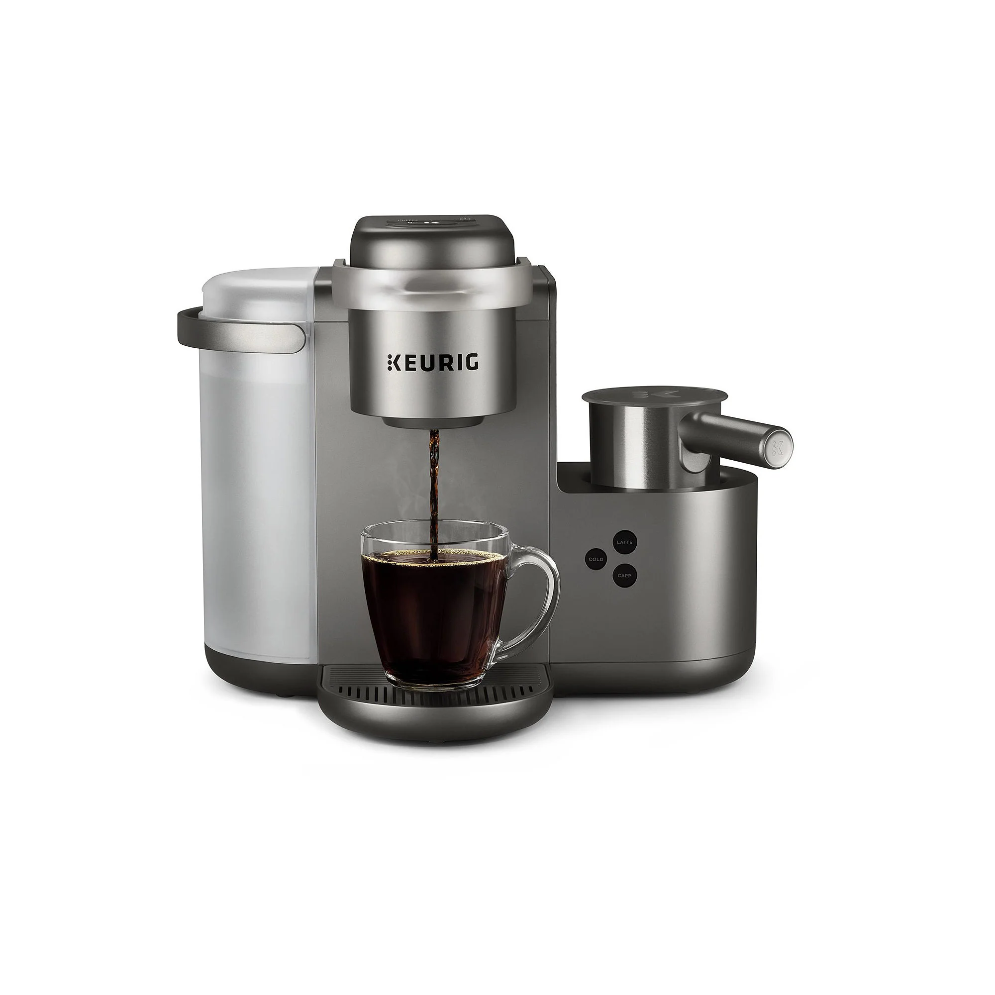 Keurig K-Cafe Black Single-Serve Coffee Maker, Silver