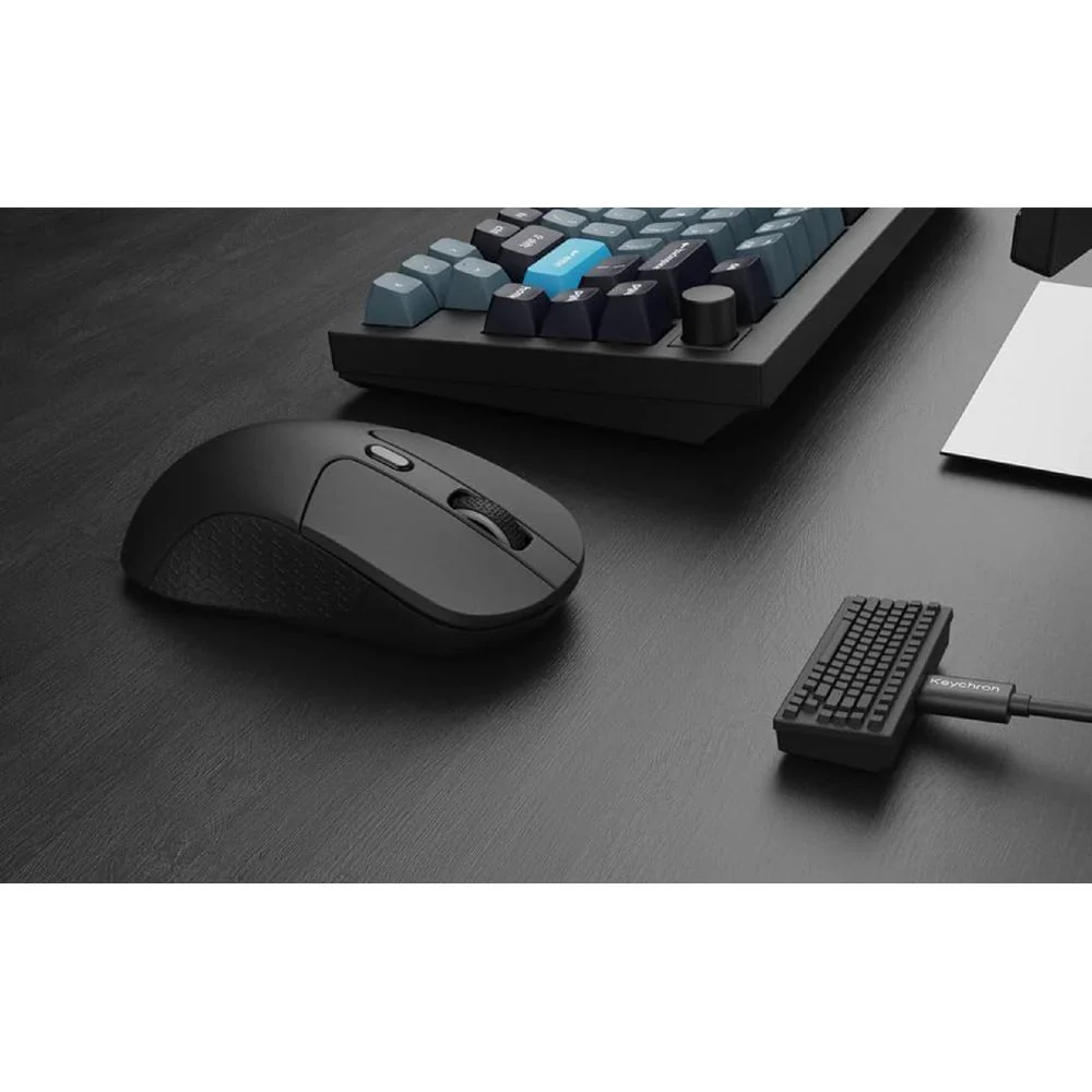 Keychron M3-A71 Wireless Mouse, Lightweight ABS Frame, Kailh GM 8.0 Mechanical Switches, Black - Image 3