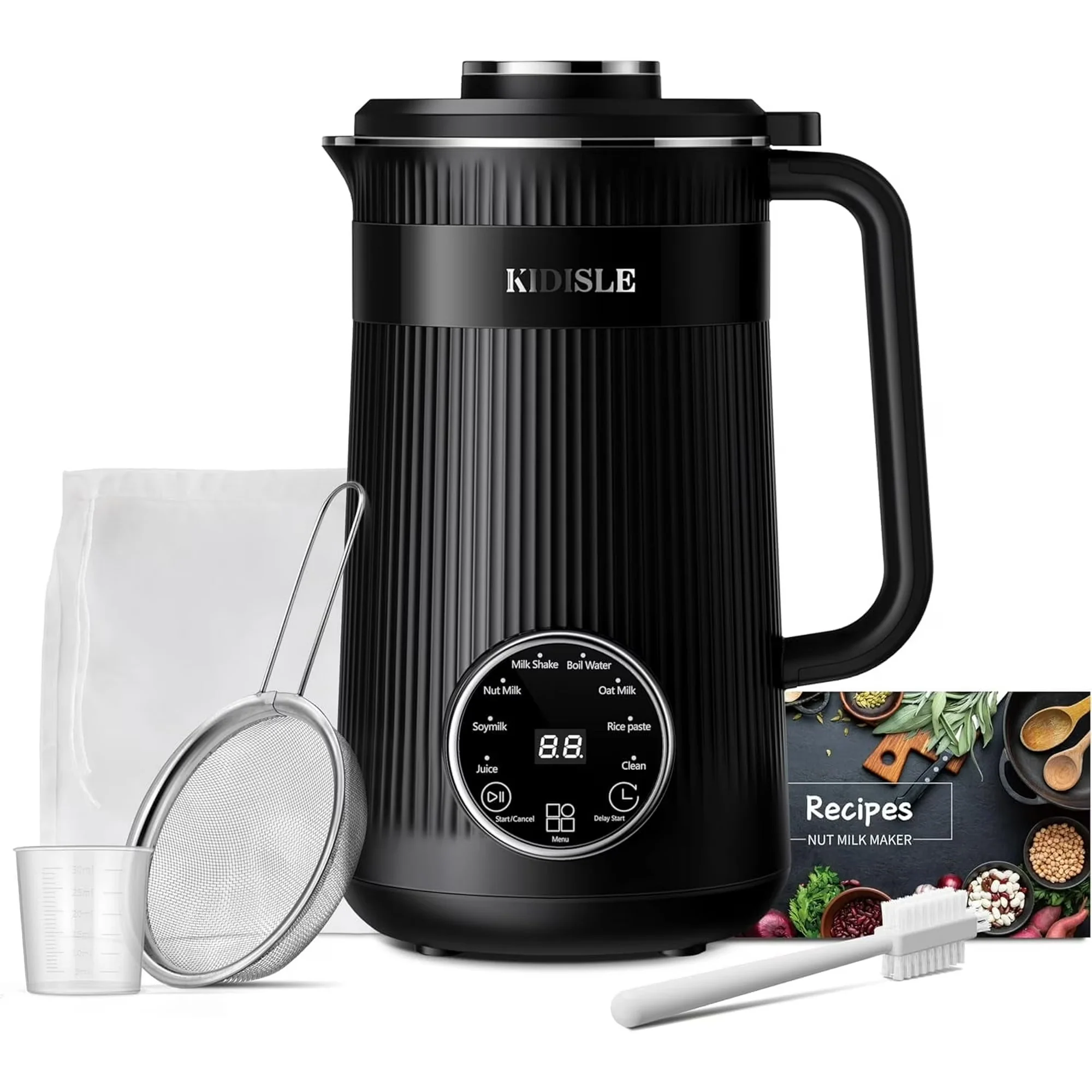 KIDISLE HB-B1018KW3 32oz Automatic Soy Machine for Homemade Almond, Oat, Coconut, Soy, Black - Image 2