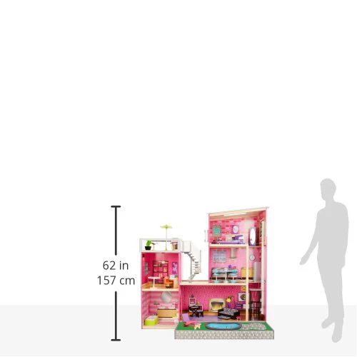 KidKraft 65833 Girl's Uptown Dollhouse with Furniture - Image 2