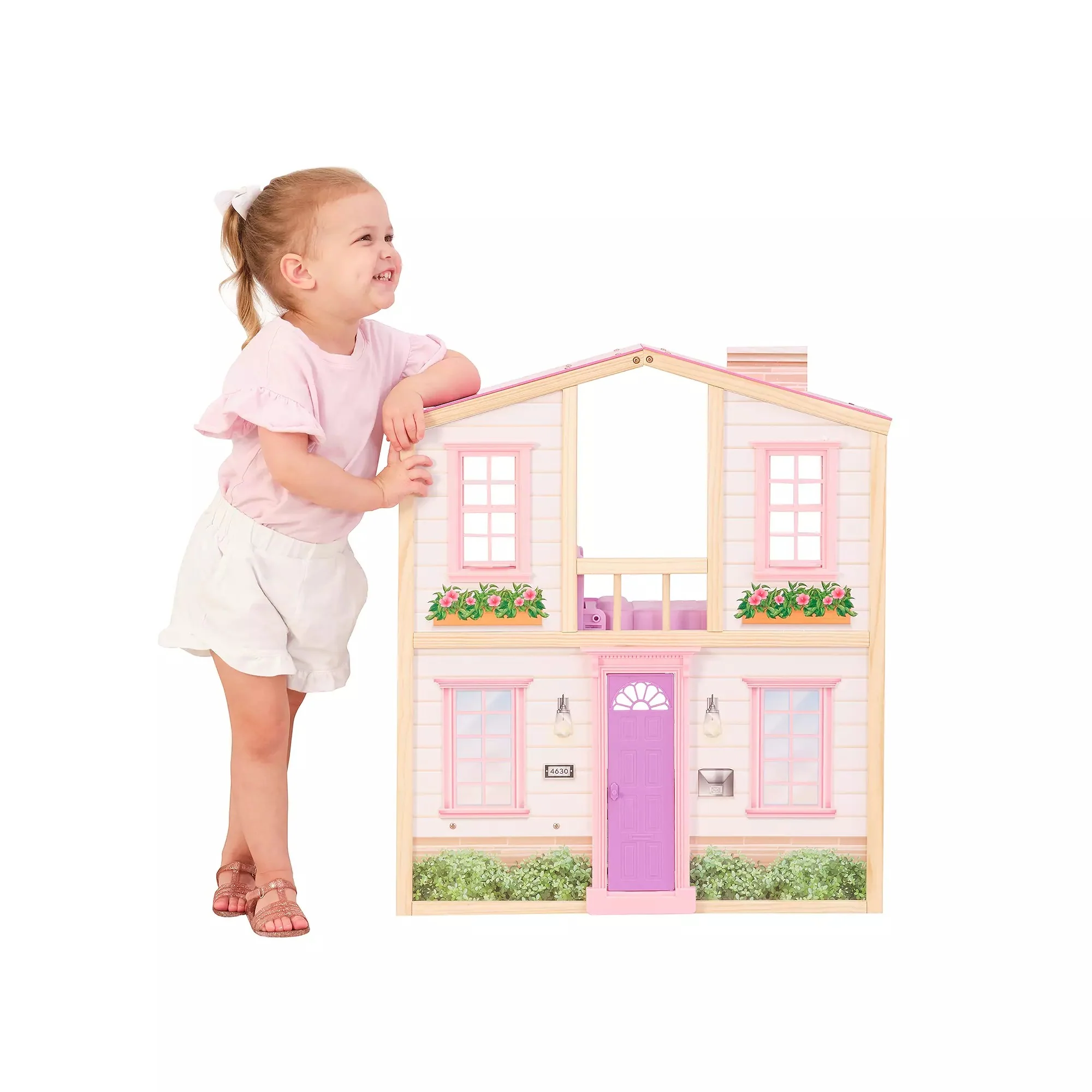 KidKraft So Dreamy Wooden Dollhouse with 30 Accessories, Fully Assembled, Two-Level Multi-Room Design, Sturdy Wood Construction, 20631 - Image 5