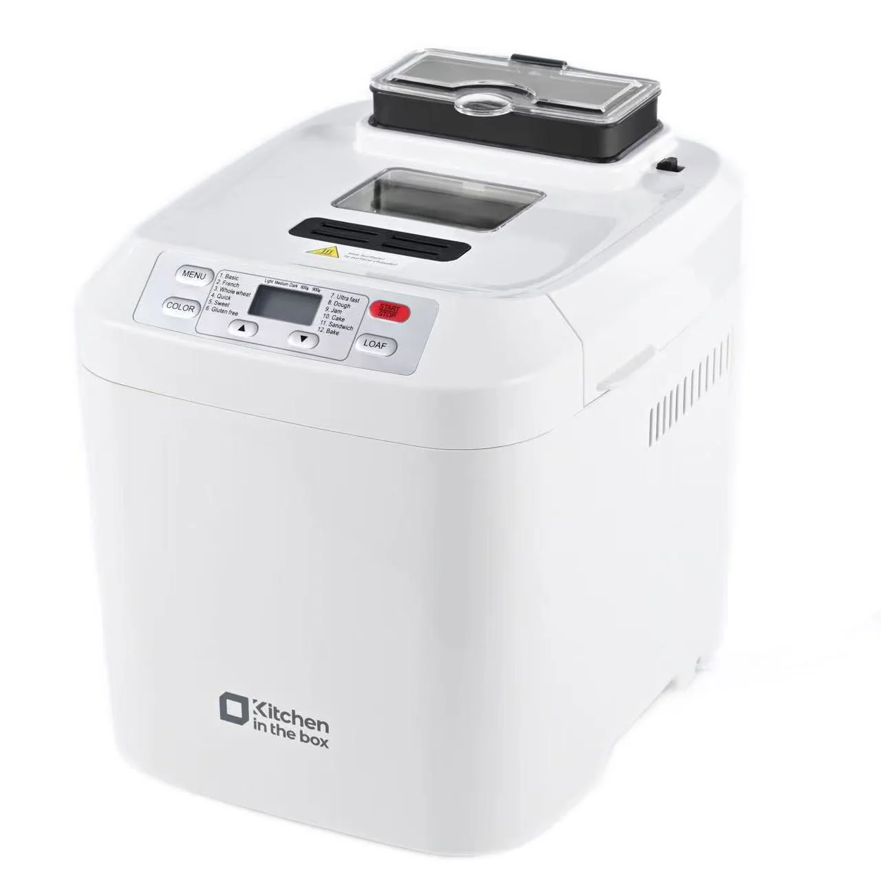 Kitchen In The Box Bread Maker, 2lb Capacity, 12-in-1 Gluten-Free Programs, Auto Fruit Nut Dispenser, 13-Hour Delay Timer, Nonstick Pan, Keep Warm, Pink KBM18 - Image 7