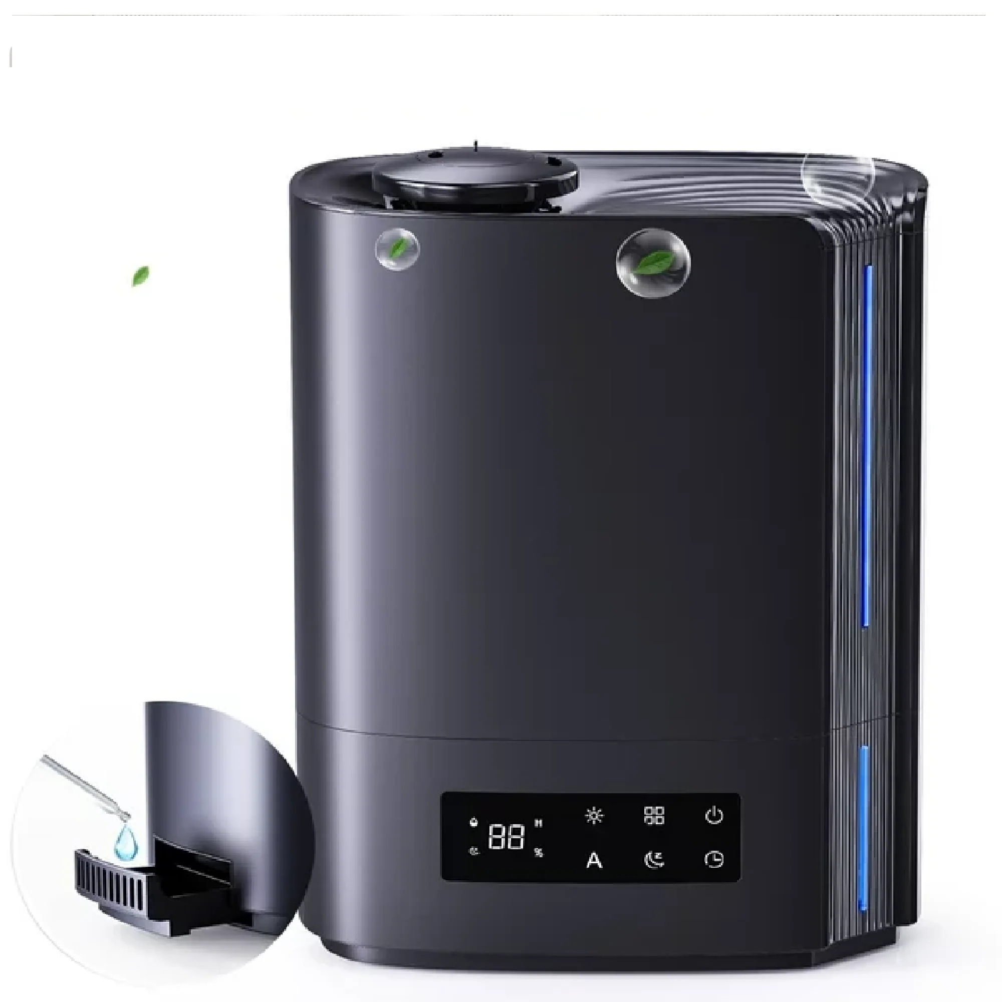 KLOUDIC DH-JS07 Breezome Top-Fill 6L Cool Mist Large Humidifier for Home Air Vaporizer with Humidistat and Timer