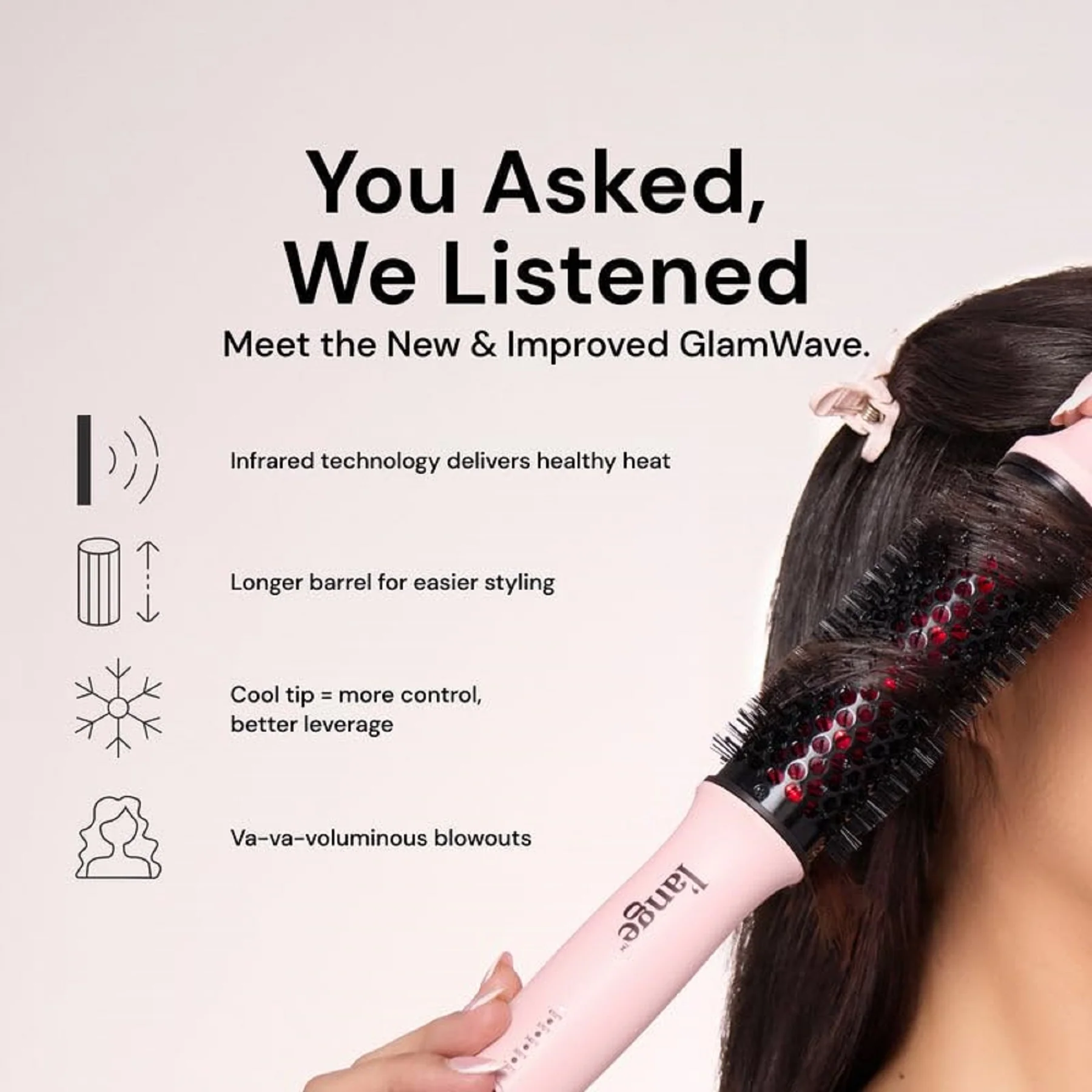 LANGE HAIR Glam Wave Infrared Thermal Ionic Brush - Image 2