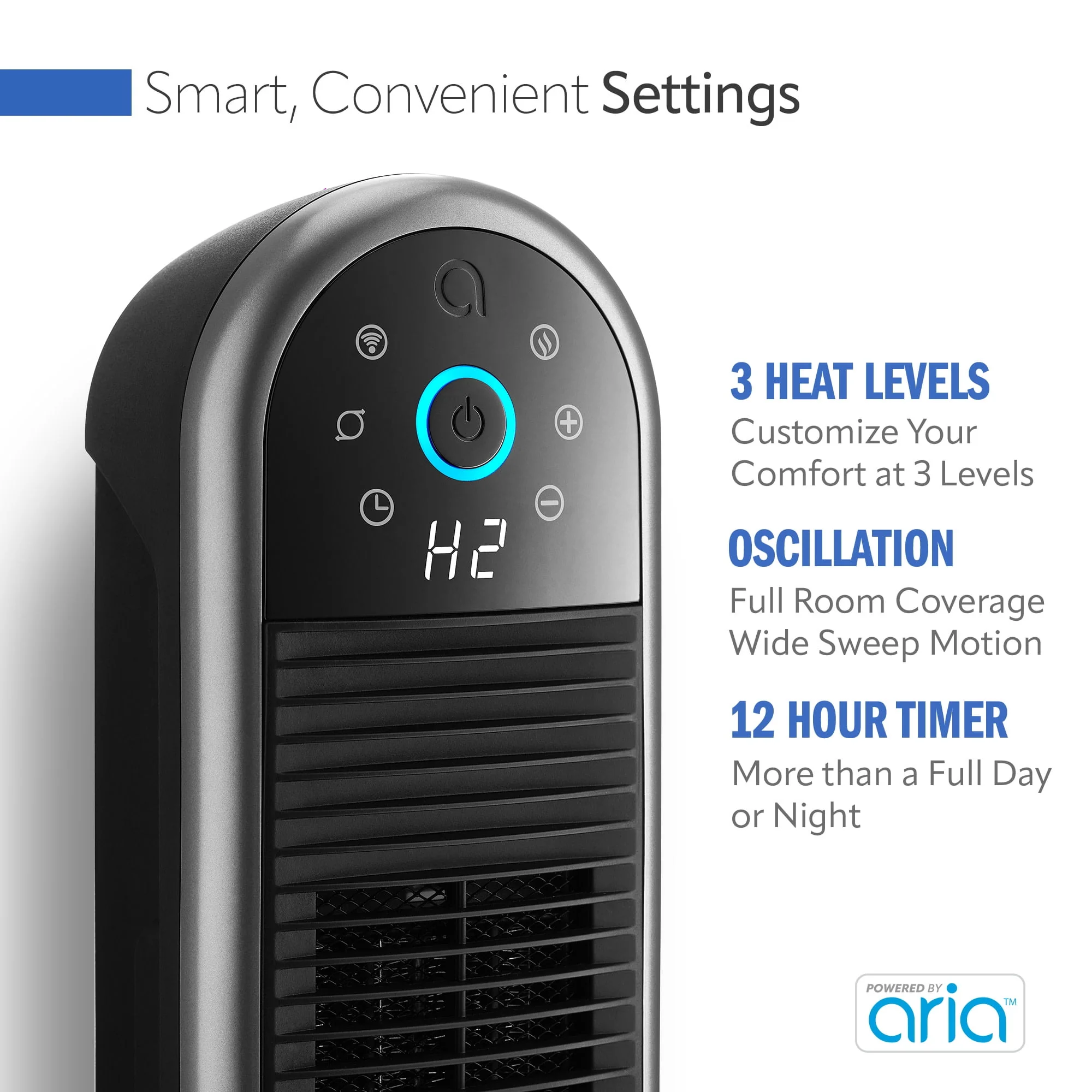 Lasko 22 Smart Tower Heater Powered by Aria, WiFi, Works with Alexa - Image 4