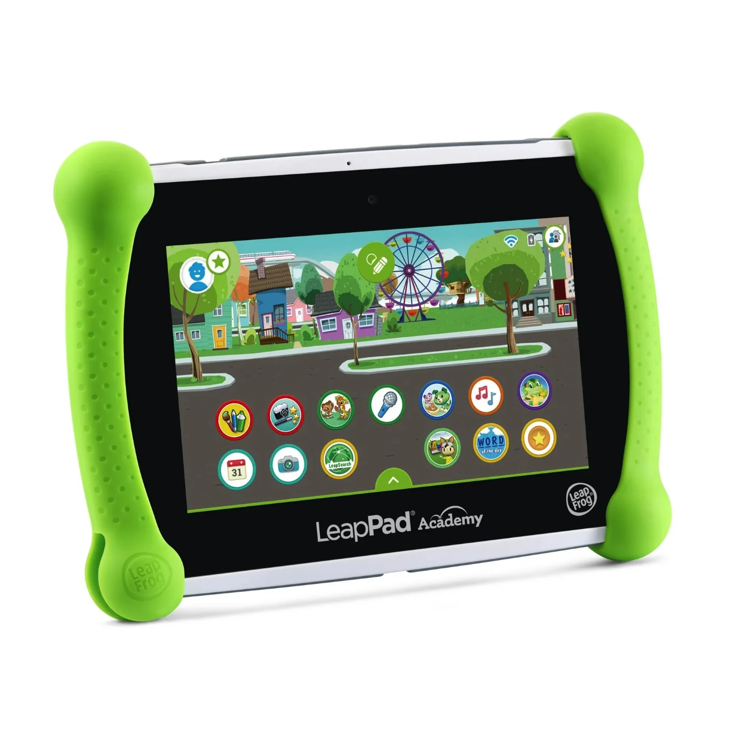 LeapFrog LeapPad Academy Learning Tablet - Green Plastic, Silicone with Accessories, Multicolor - Lightweight - Image 2