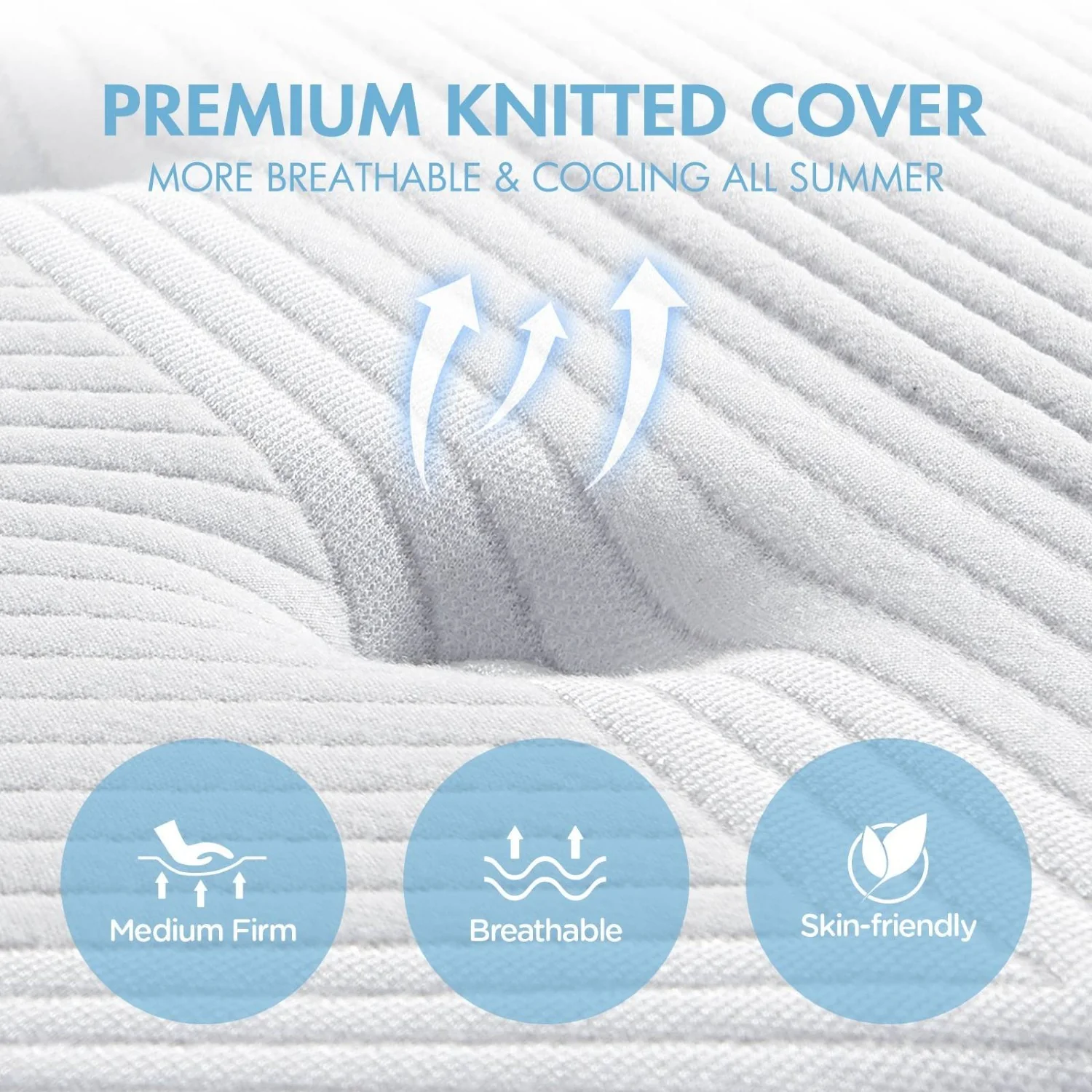 Lechepus LechepusF-123 12 inch Cooling Gel Memory Foam Hybrid Mattress with Pocket Coil, Full Mattress - Image 3