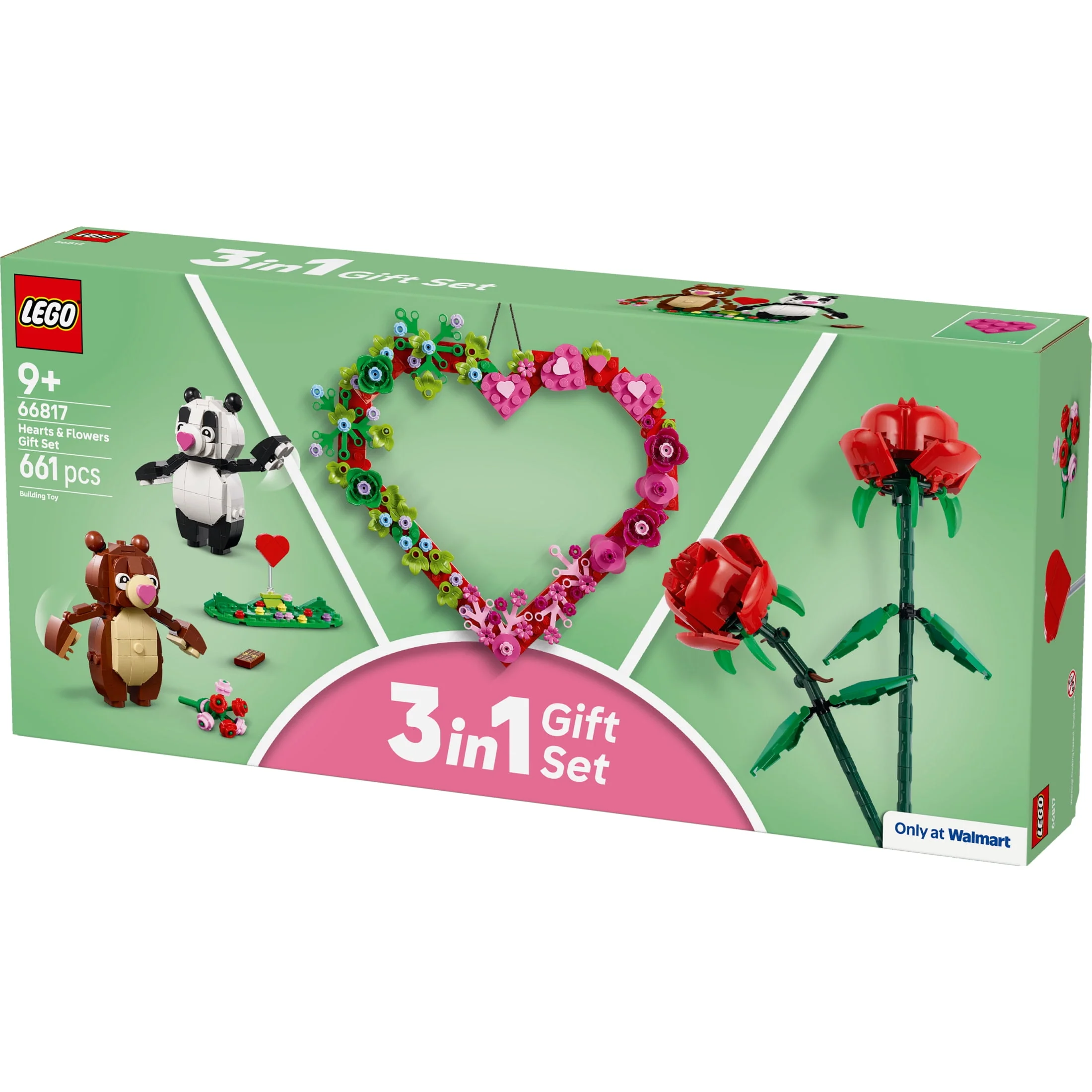 LEGO Hearts & Flowers Gift Set, 3 in 1 Building Toy Set, 661 Pieces, Multicolor, Ages 9+, 66817 - Image 5