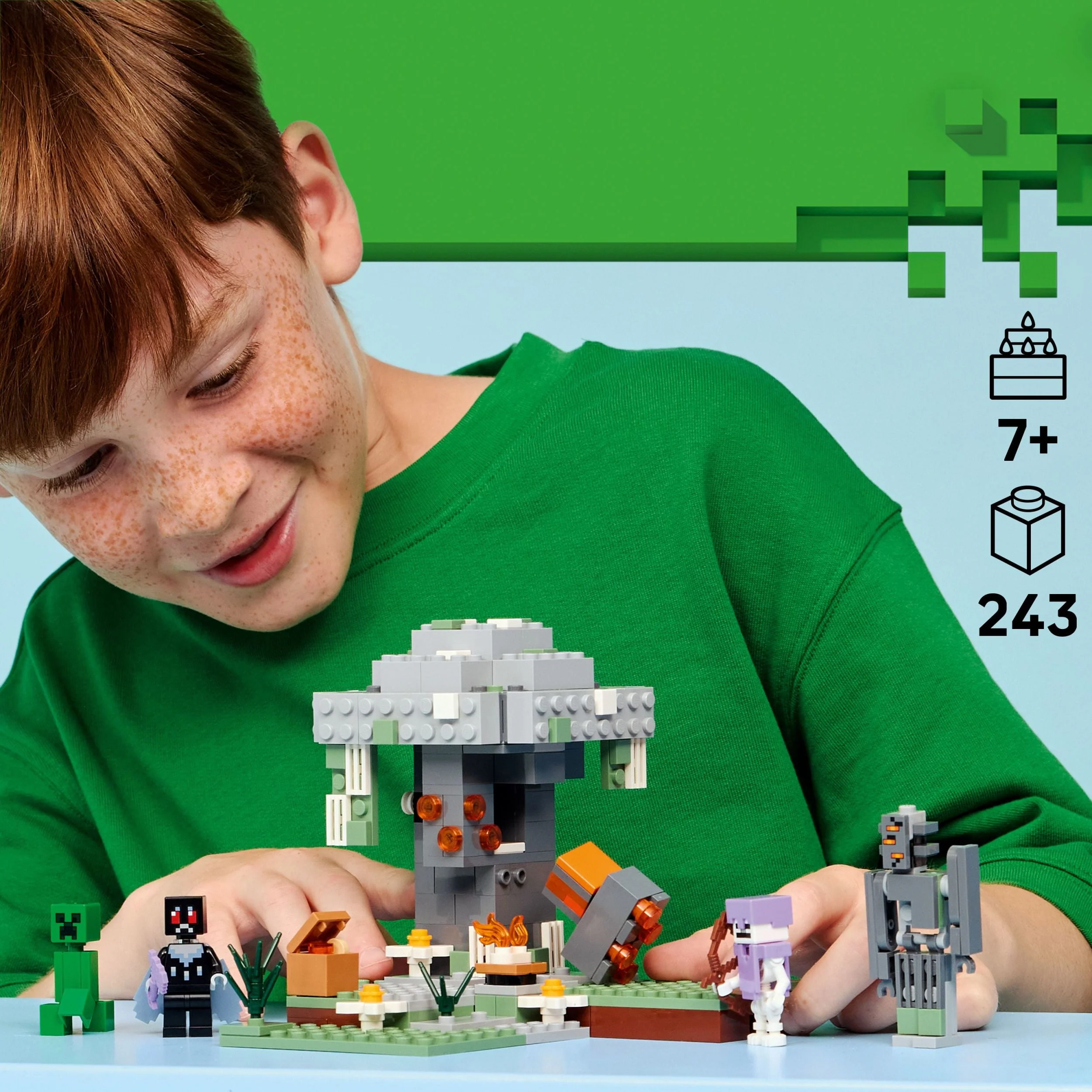 LEGO Minecraft The Pale Garden Building Toy with 243 Pieces, Mothman, Creeper, Skeleton Minifigures, Ages 7+, 21586 - Image 3