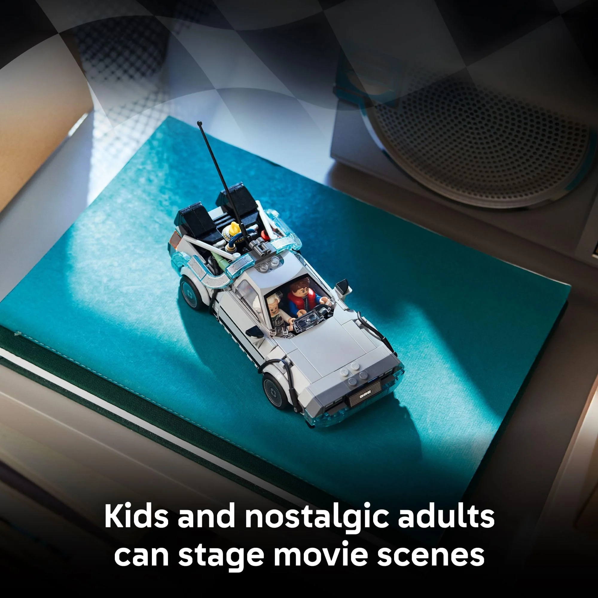 LEGO Speed Champions Time Machine from Back to the Future, Dual Build Modes, 357 Pieces, Includes Doc Brown and Marty McFly Minifigures, Ages 9+, Model 77256 - Image 3