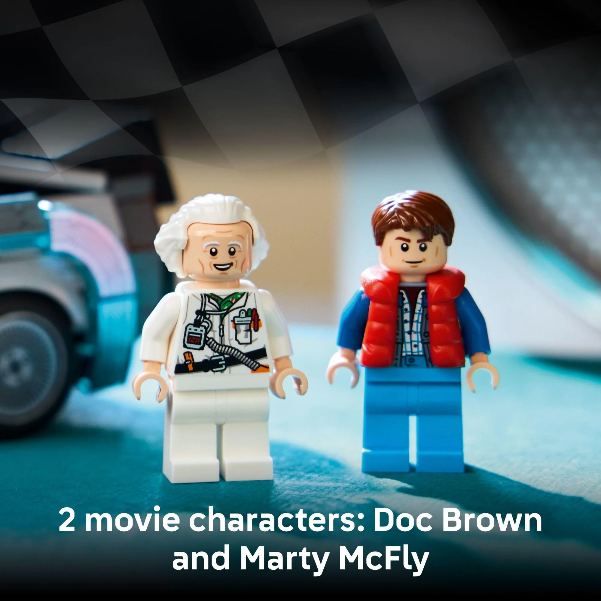 LEGO Speed Champions Time Machine from Back to the Future, Dual Build Modes, 357 Pieces, Includes Doc Brown and Marty McFly Minifigures, Ages 9+, Model 77256 - Image 5