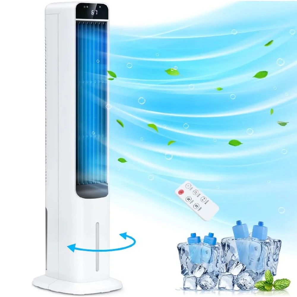 LifePlus WTF-009D 3-in-1 Evaporative Air Cooler Portable Tower Cooling Fan, White - Image 2