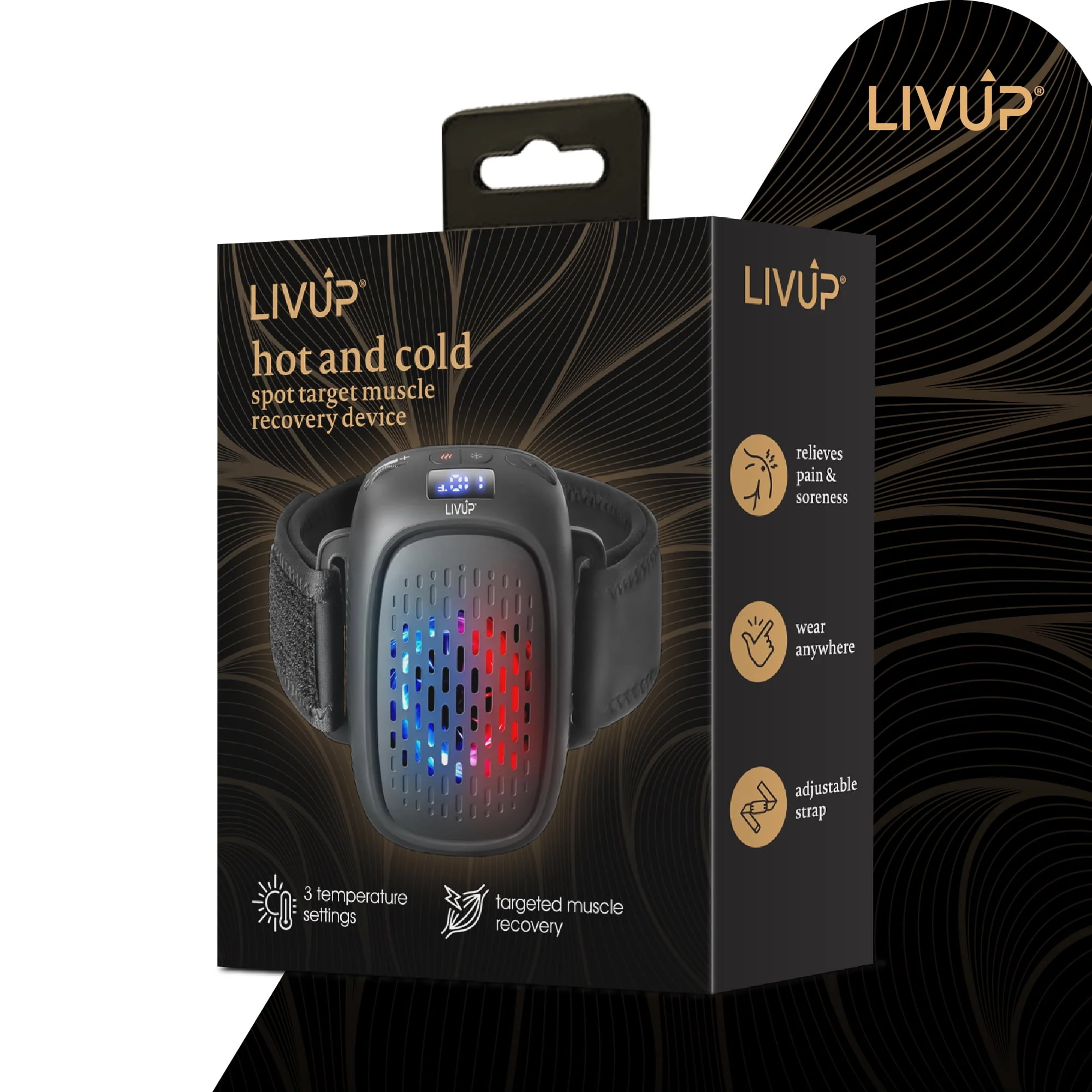 LIVUP LU-HCSTMR-450 Hot Cold Cube Dual-Temperature Therapy Device, Portable Muscle Relief, Battery Powered, Compact Design - Image 2