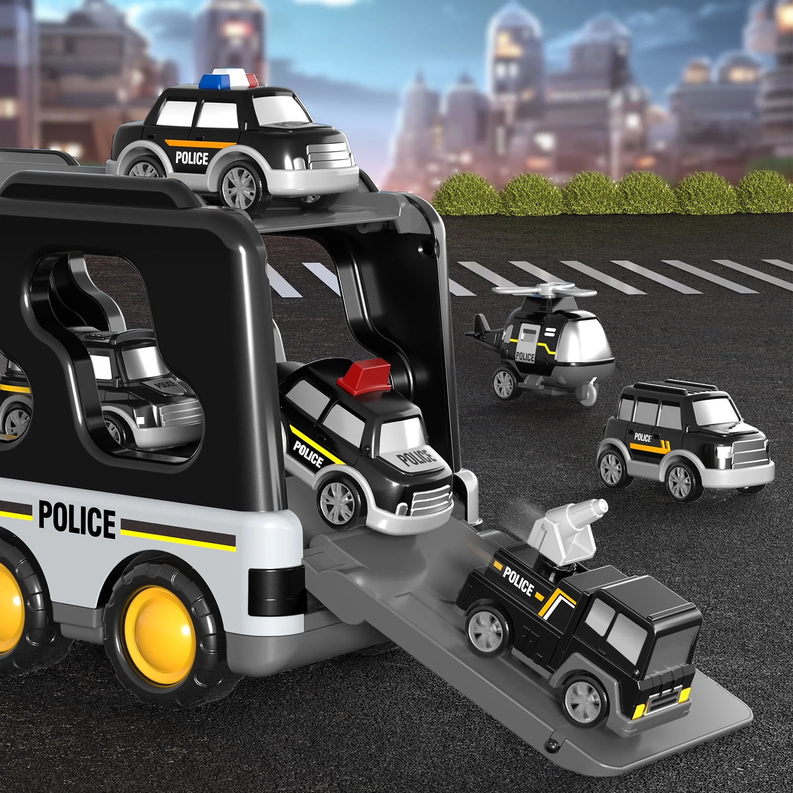 Lucky Doug SX600-56A Toddlers Boys Police Truck Toys - Image 3