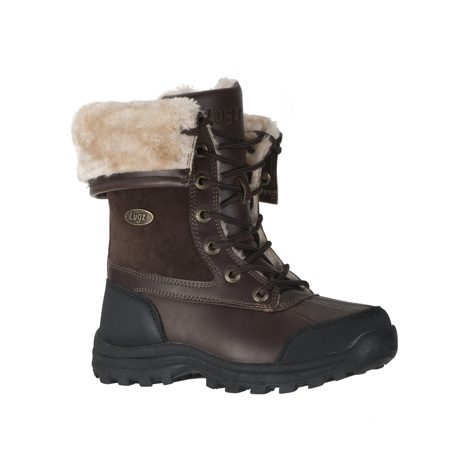 Lugz Womens Tambora Water Resistant Flat Heel Winter Boots - RED BROWN 9 1/2 MEDIUM - Image 2