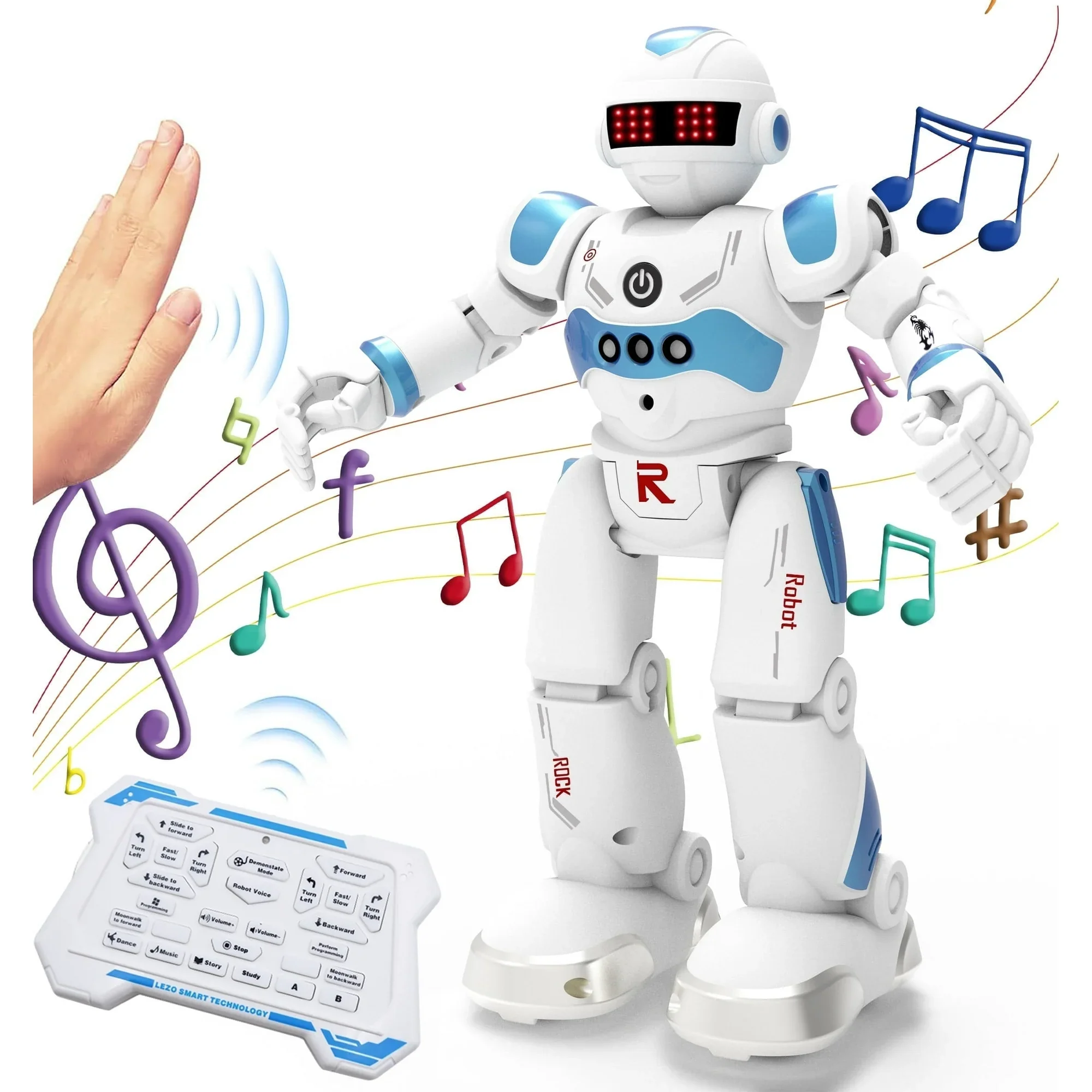 Lvelia TC0132 RC Robot Toys for Kids, Gesture & Sensing Programmable Remote Control Smart Robot - Image 2