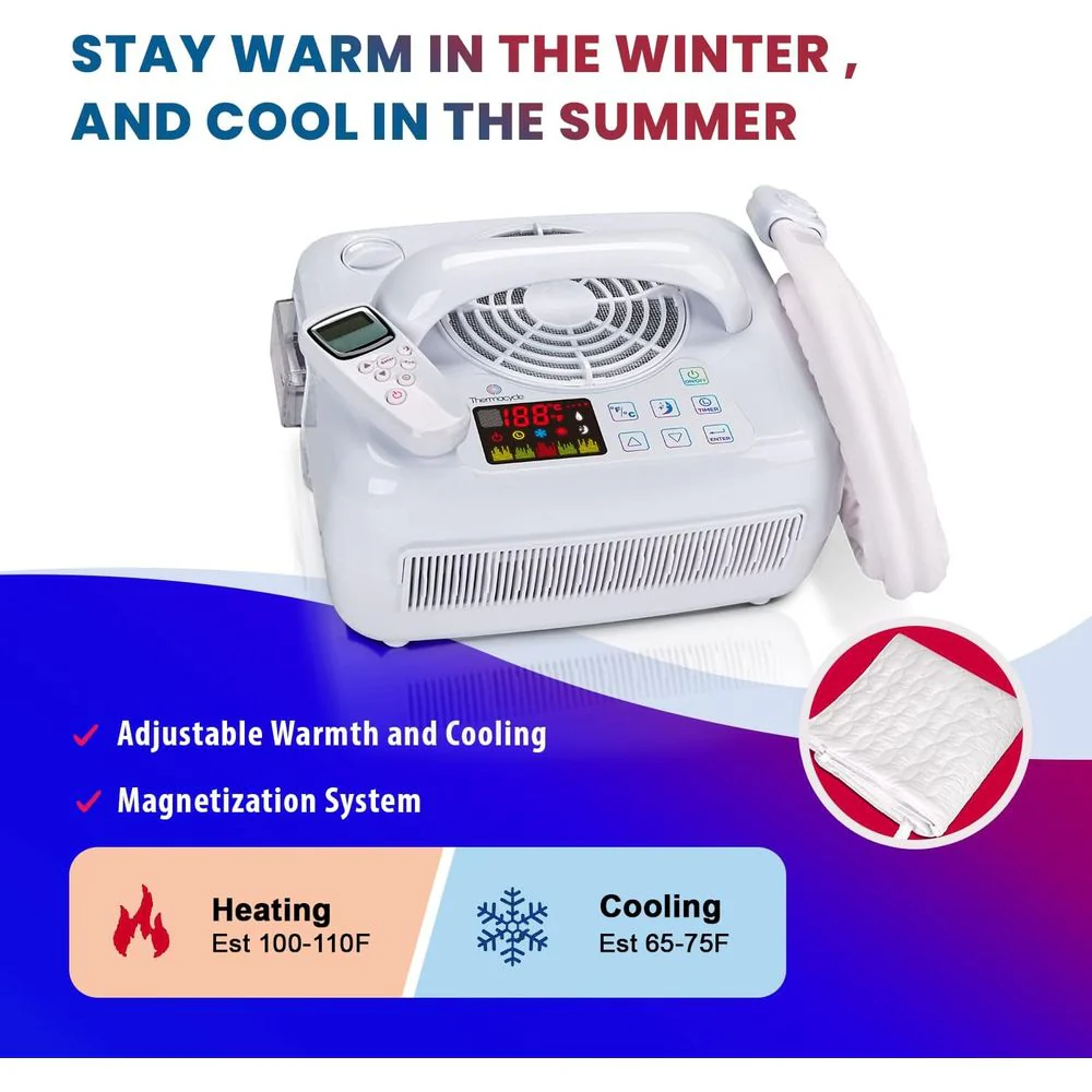 M Pain Management Technologies TCW Water Circulating Sleep Pad by Thermacycle, Both Cools and Heats, EMF Free Therapeutic Mattress Pad - Image 3